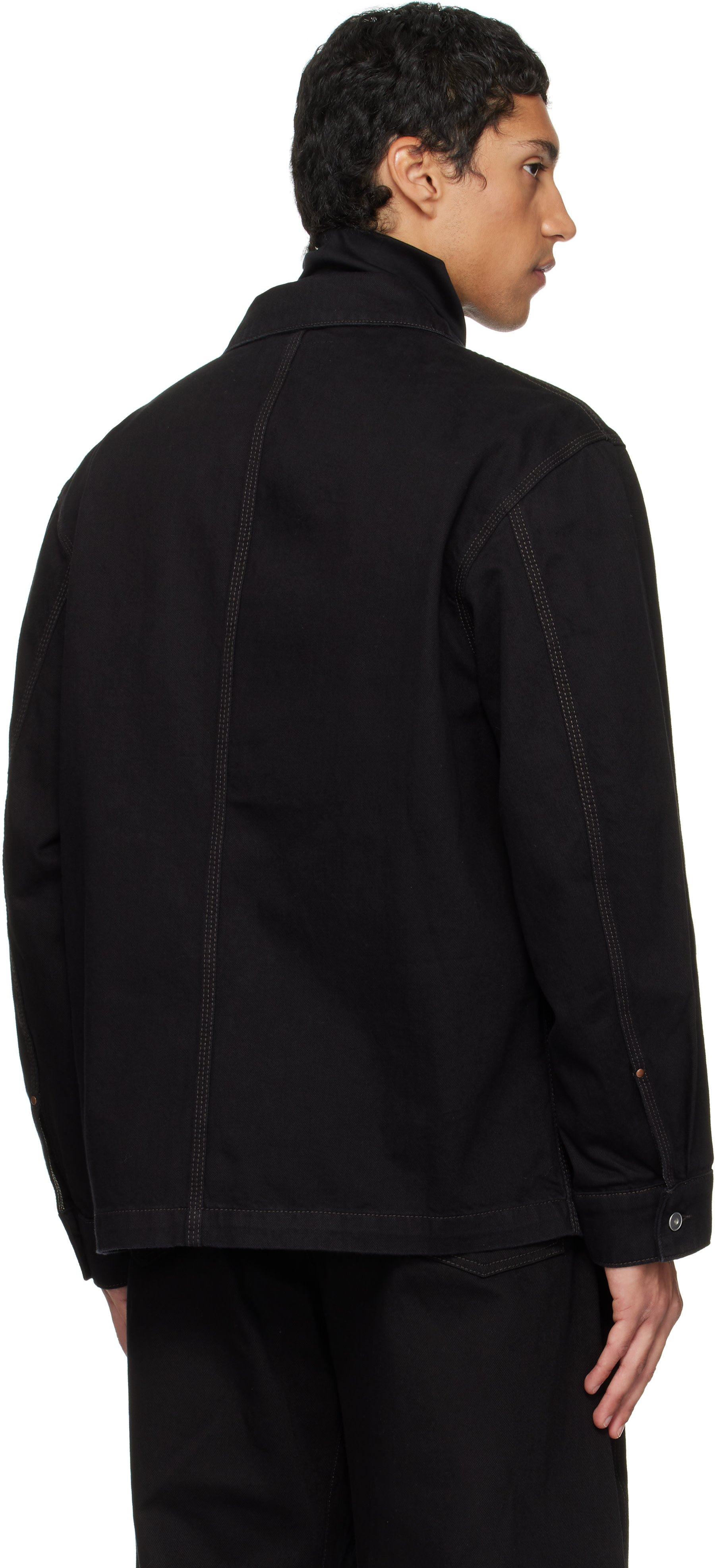 LEMAIRE: ブラック Workwear デニム オーバーシャツ | SSENSE 日本