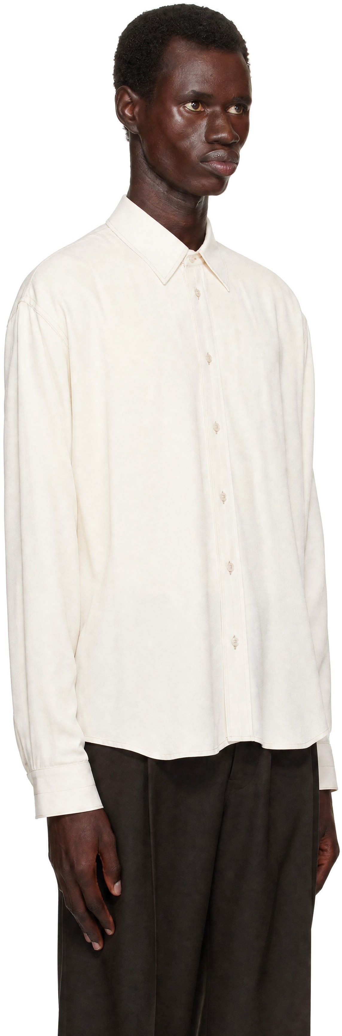LEMAIRE - Chemise décontractée blanc cassé
