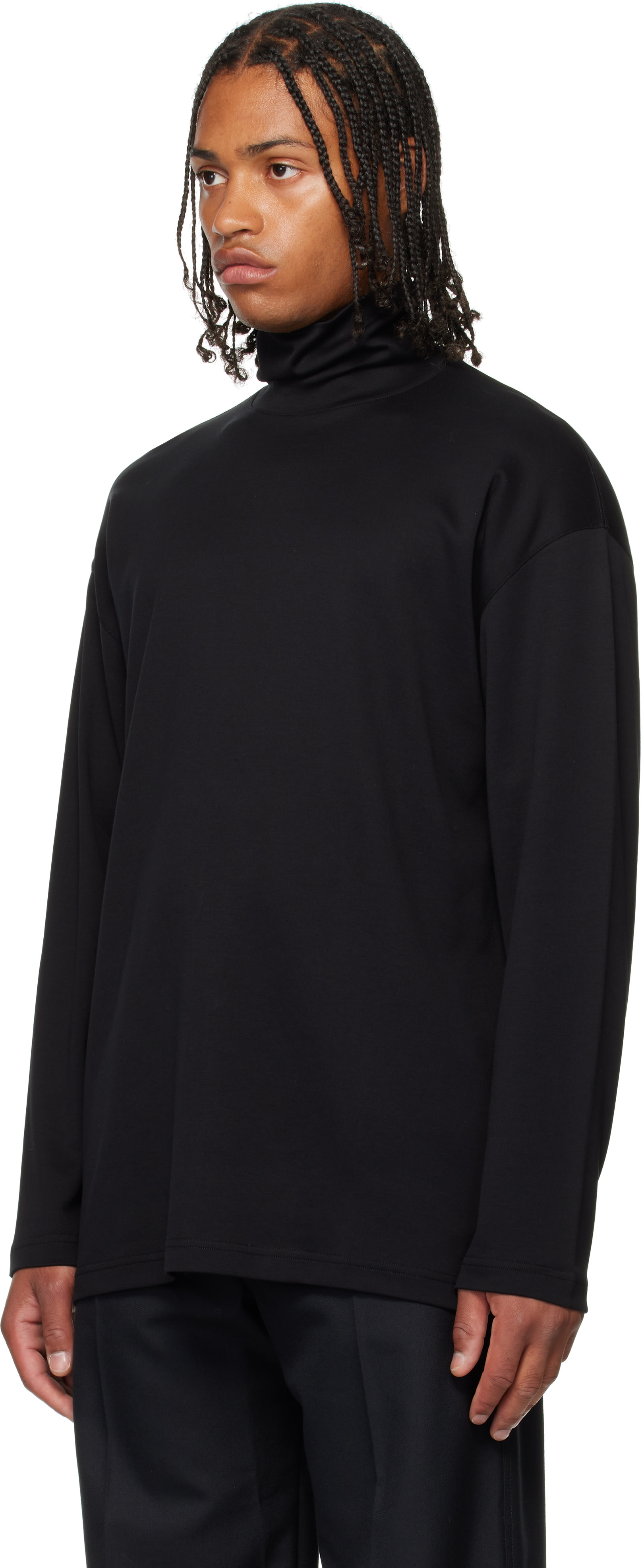 LEMAIRE タンクトップ　BLACK RIB TANK TOP IN COTTON JERSEY - Black - Cotton Linen Rib Jersey