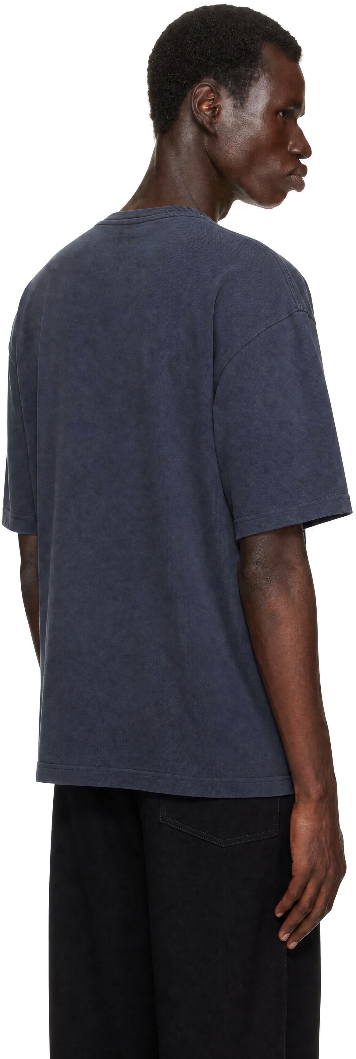 LEMAIRE: Navy Short Sleeve T-shirt | SSENSE Canada
