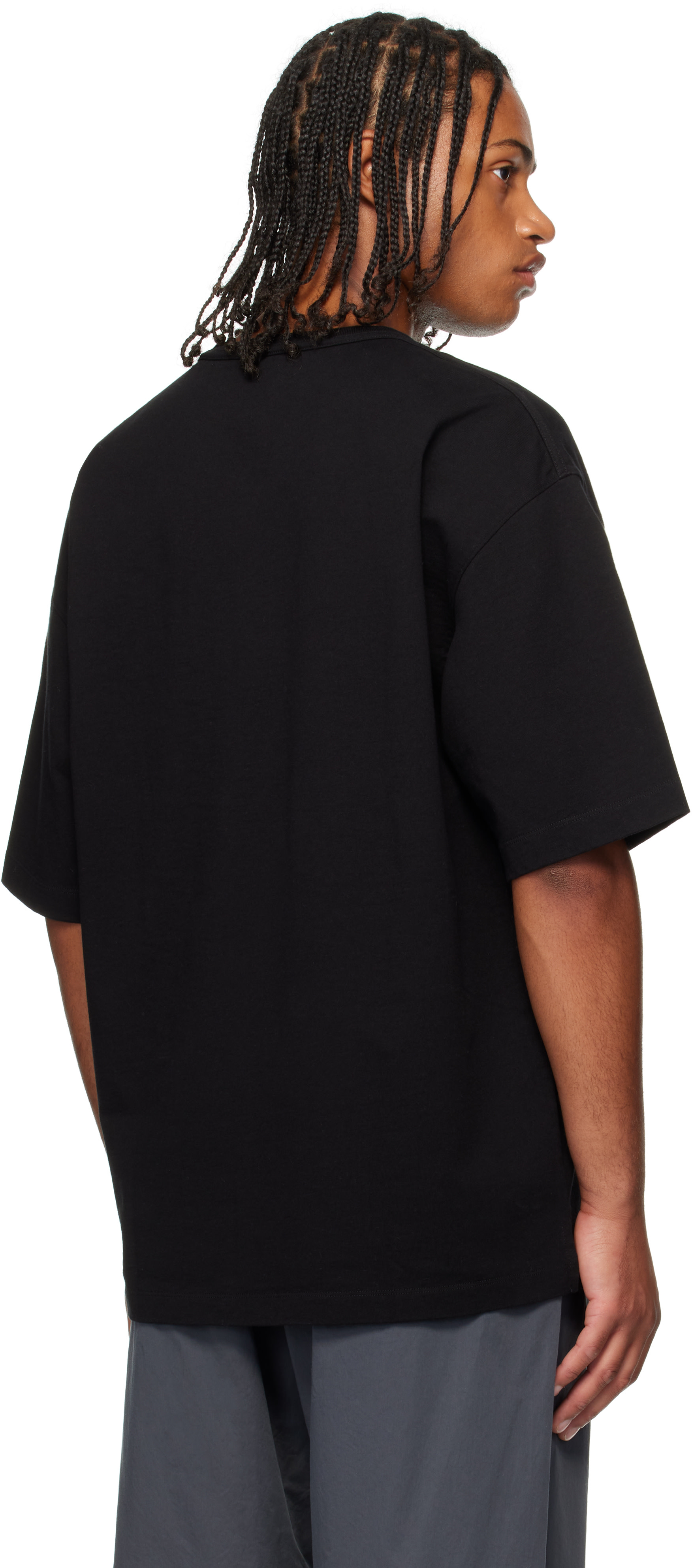 LEMAIRE: Black Boxy Short Sleeve T-shirt | SSENSE Canada