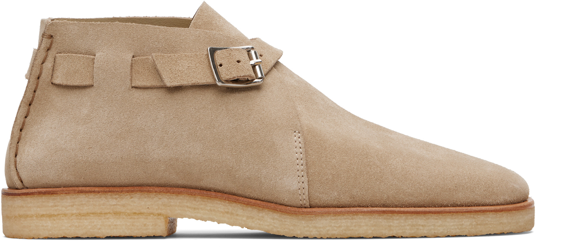 LEMAIRE: ベージュ Buckle Slip On デザートブーツ | SSENSE 日本