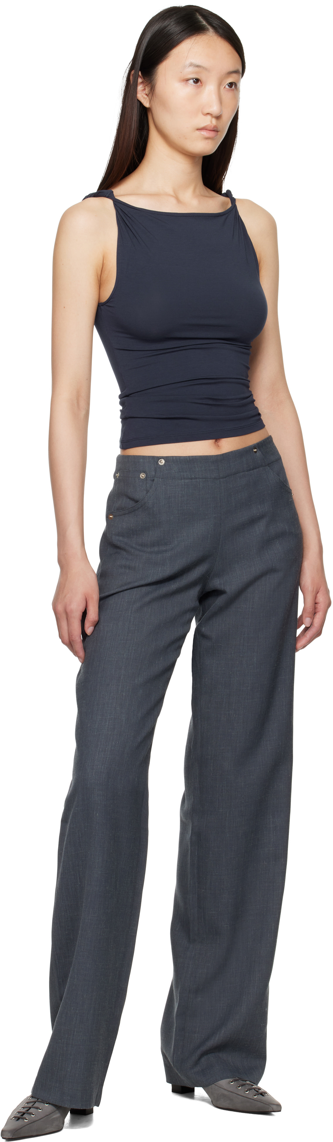 Paloma Wool: Gray Onely Trousers | SSENSE