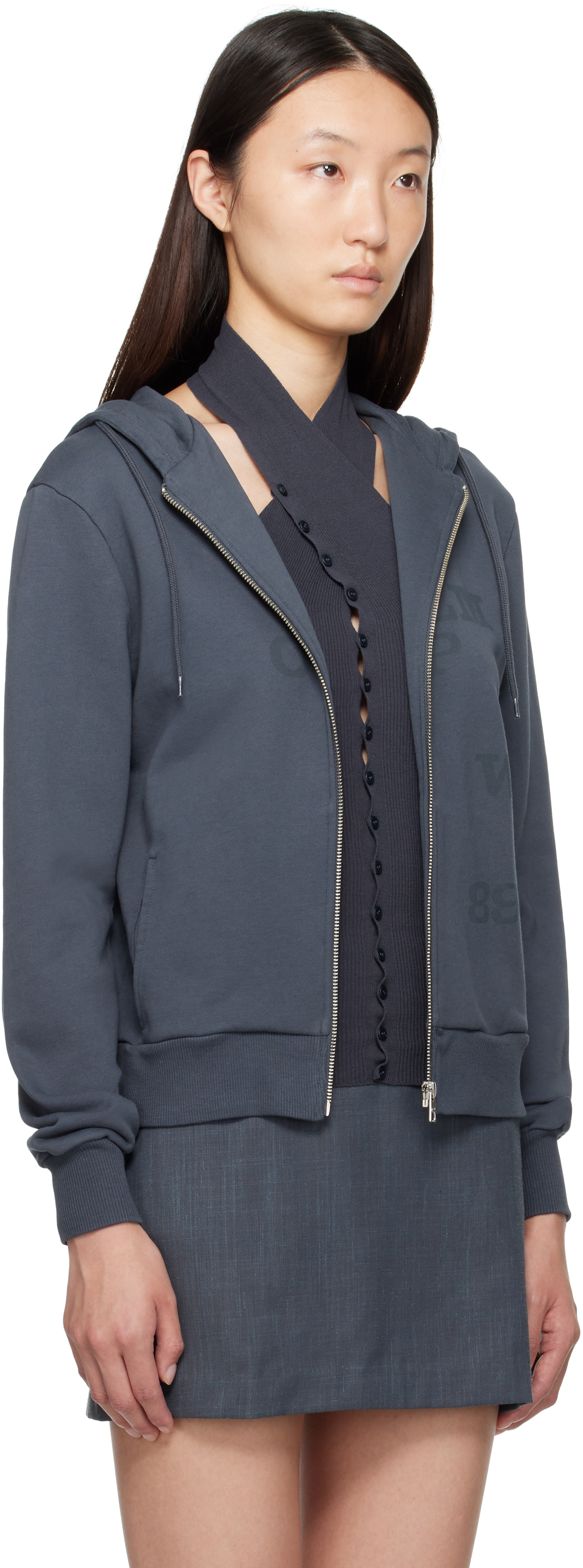 Paloma Wool - Pull à capuche Lio bleu marine