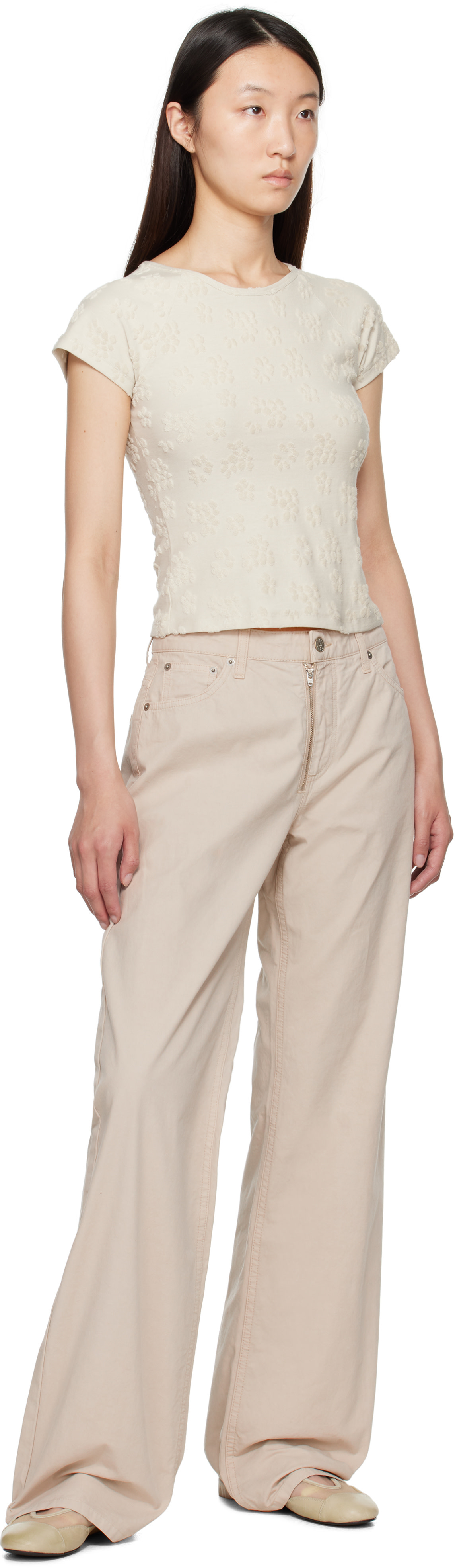 Paloma Wool: Off-White Fabri T-shirt | SSENSE