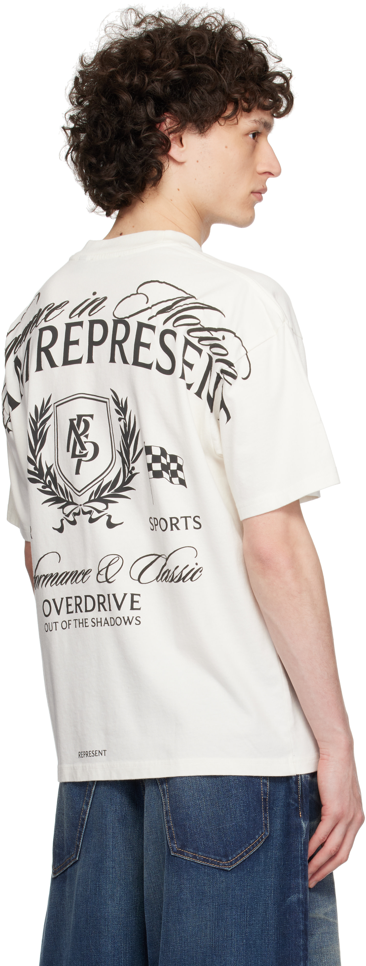 Represent - 灰白色 Crest T 恤