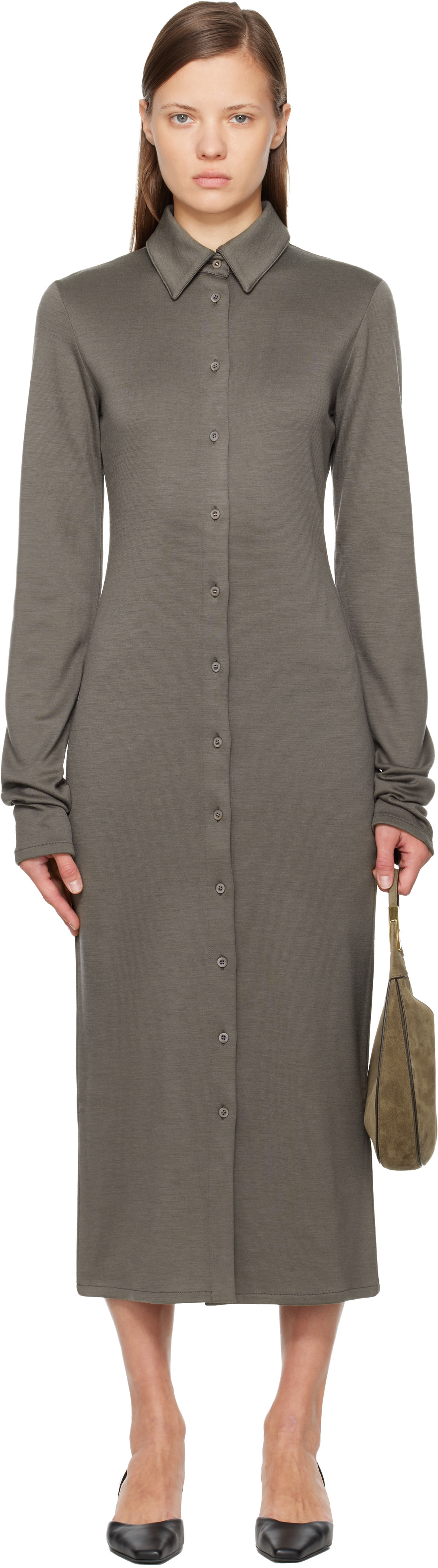 Rier - Robe midi grise - Polar