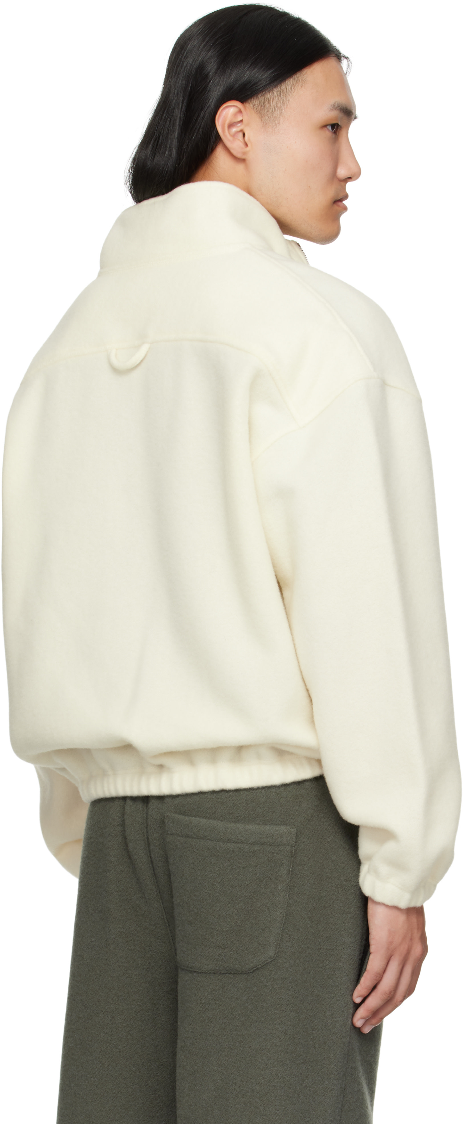 Rier - Pull blanc cassé en molleton