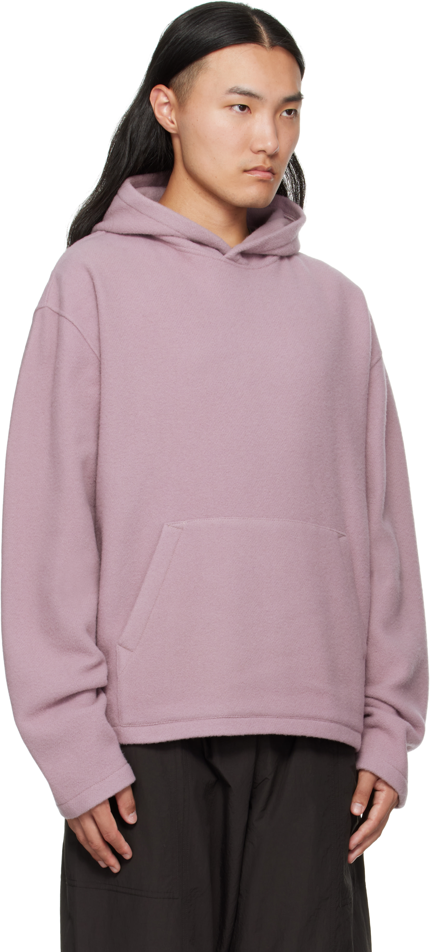 Rier - Pull à capuche rose en molleton