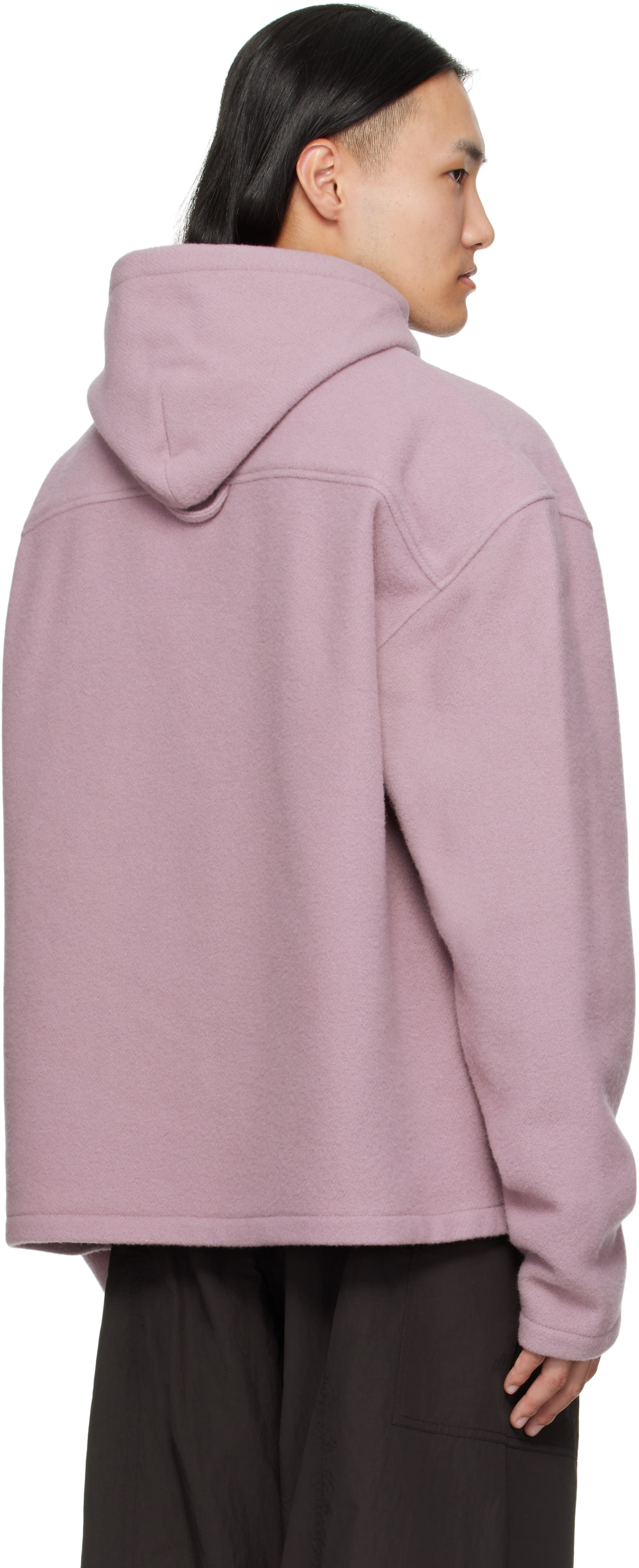 Rier - Pull à capuche rose en molleton
