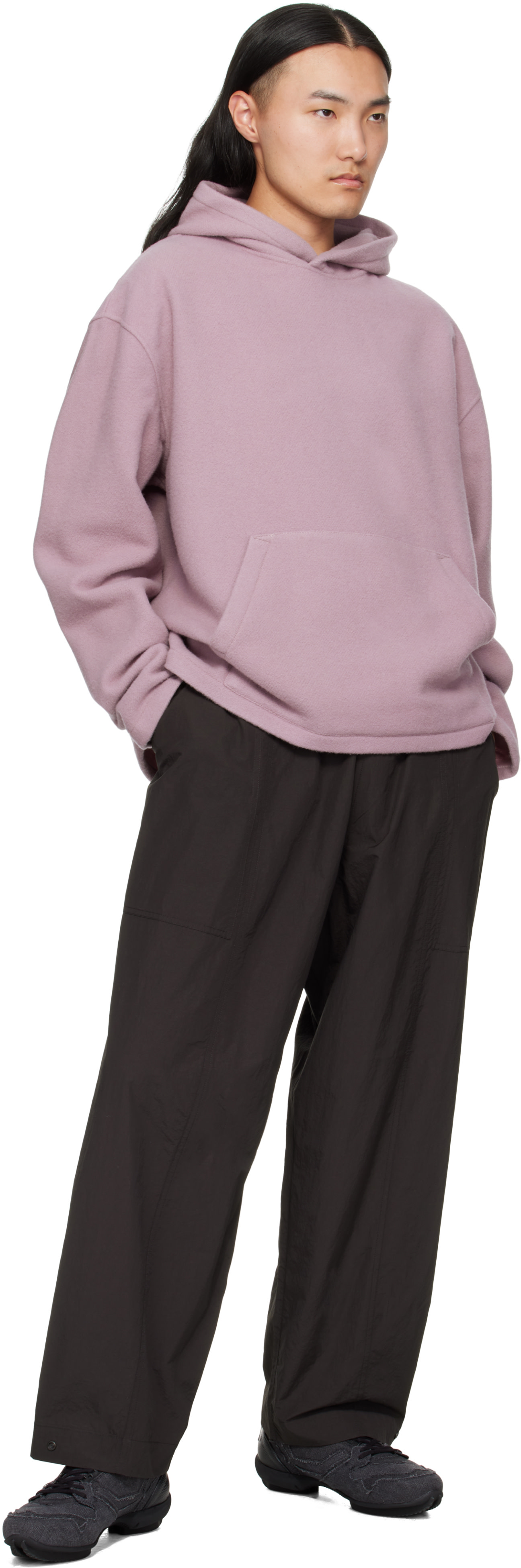 Rier - Pull à capuche rose en molleton
