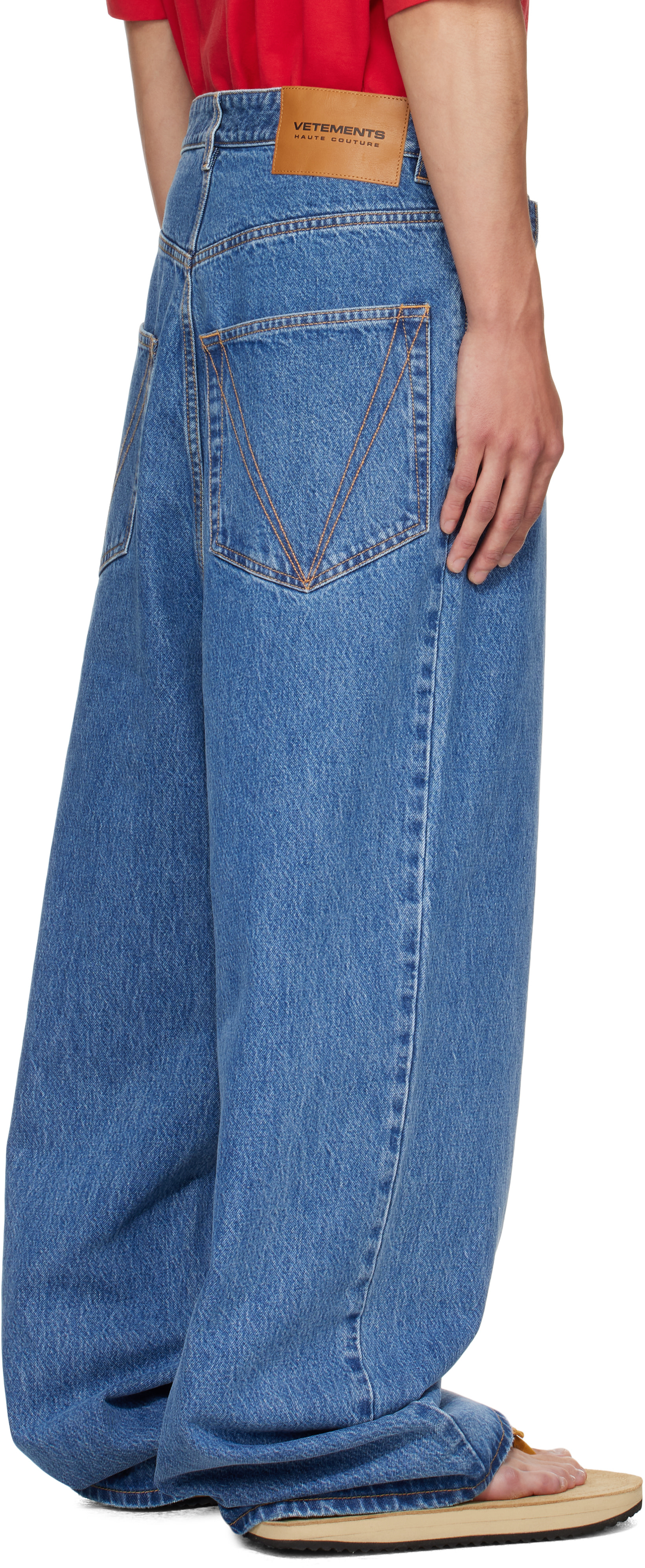 VETEMENTS: Blue Cradle of Filth Baggy Jeans | SSENSE