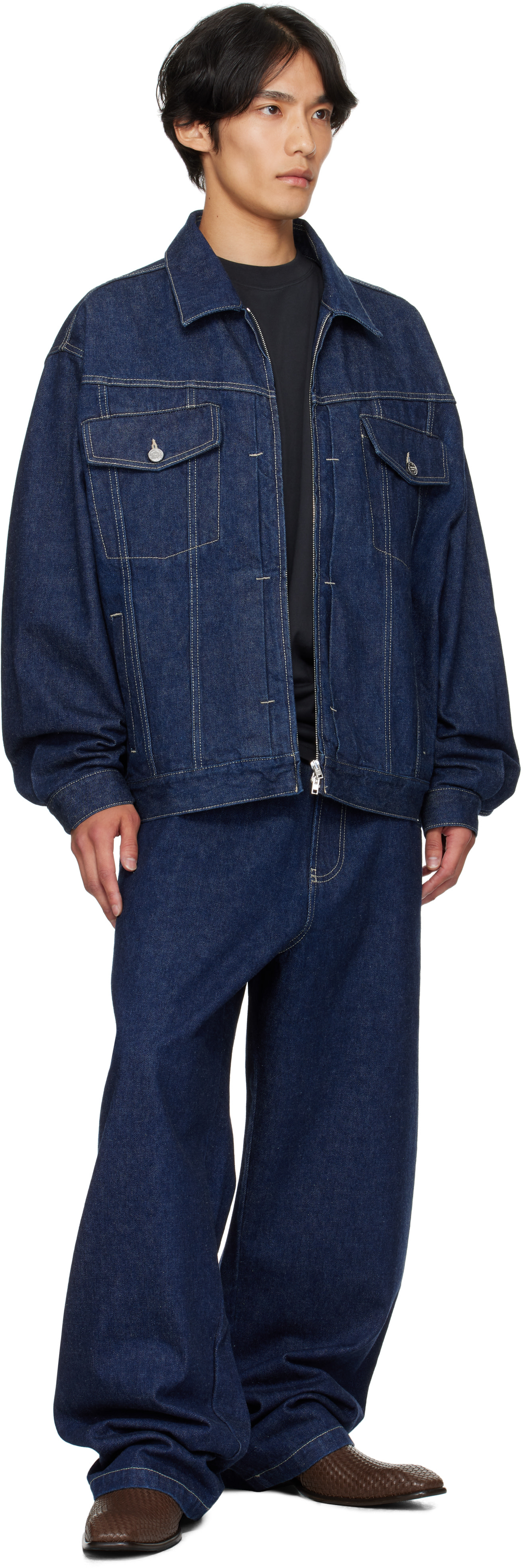 VETEMENTS: ネイビー Hip-Hop ジーンズ | SSENSE 日本