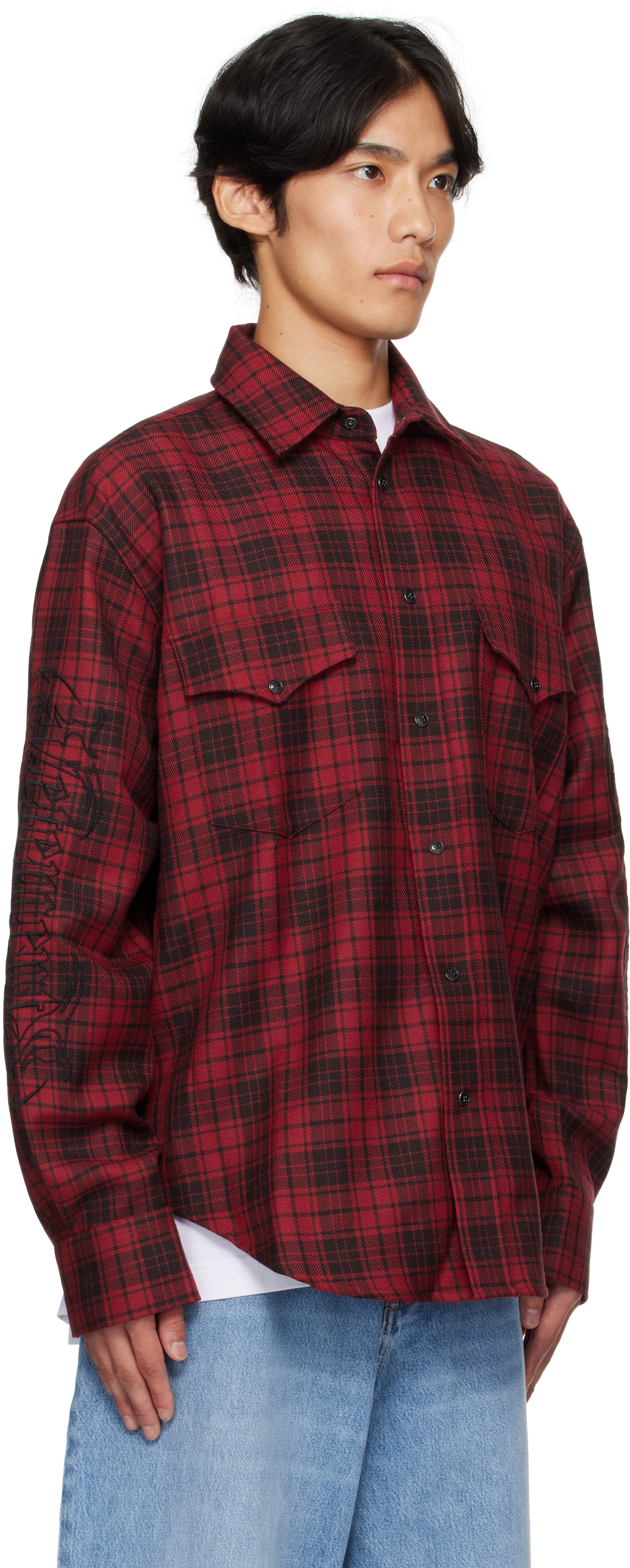 red and black flannel dress shirt Mafoose Men's Button Down Regular Fit Long Sleeve Plaid Flannel Casual Shirt Engine Red/Black S, Size: Small