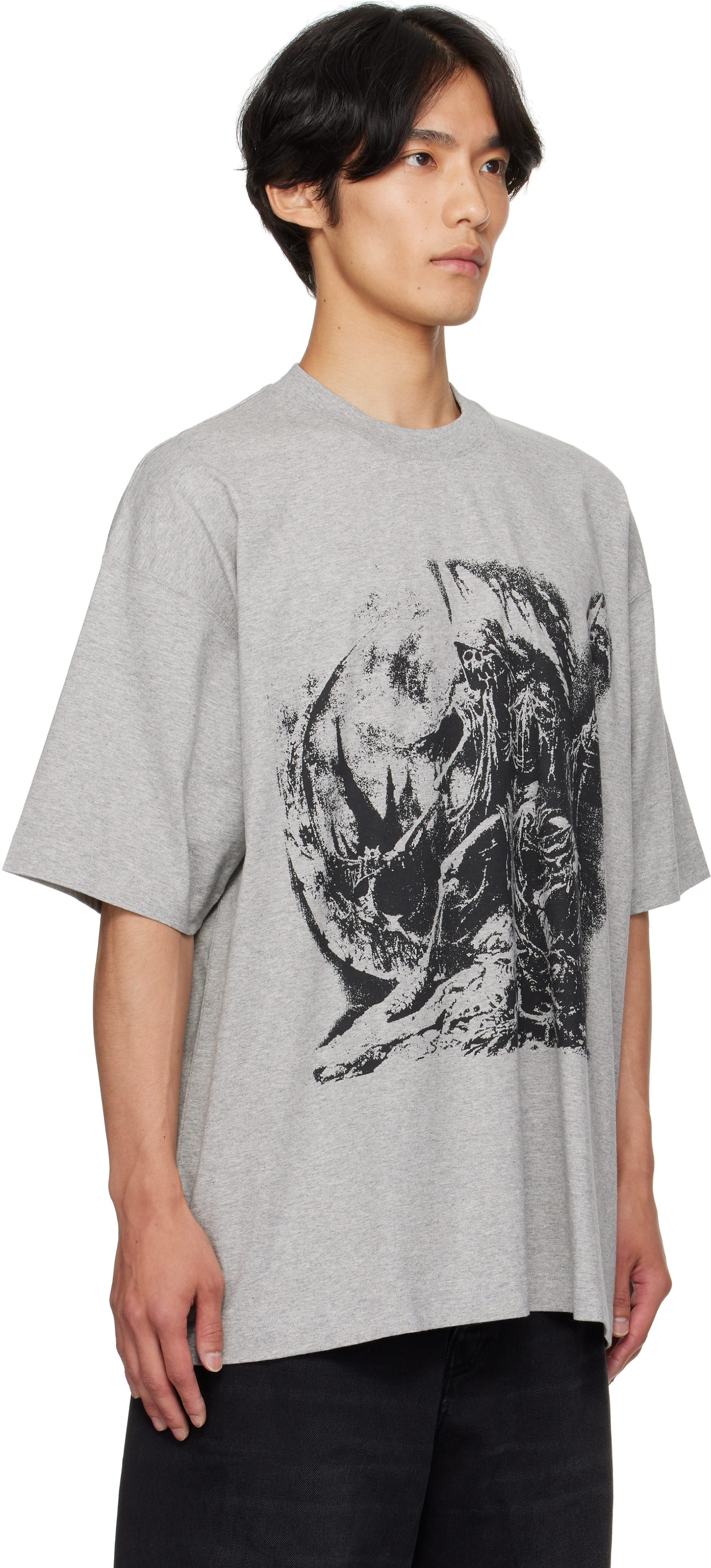 リ*ド様 VETEMENTS オーバーサイズTシャツ VETEMENTS: グレー Goth オーバーサイズ Tシャツ | SSENSE 日本