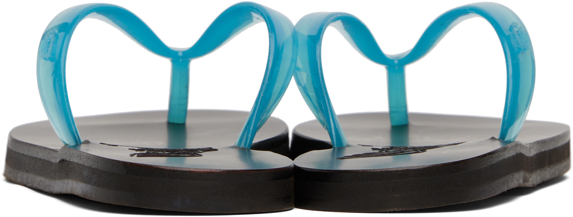 Ancient Greek Sandals: Blue Saionara Jelly Flip-Flops | SSENSE Canada
