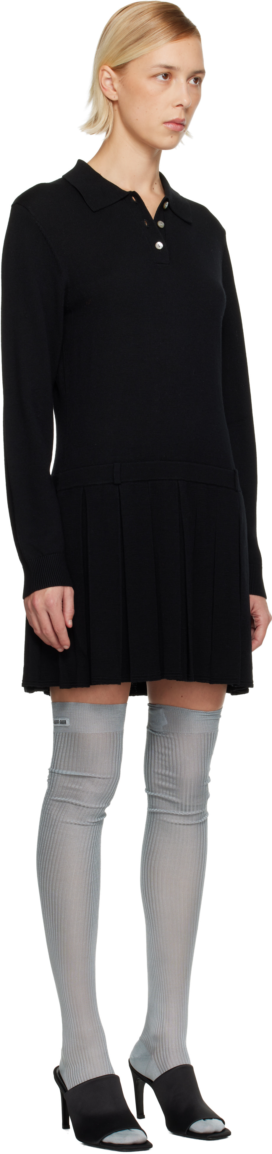 Sandy Liang - Robe courte Hague noire