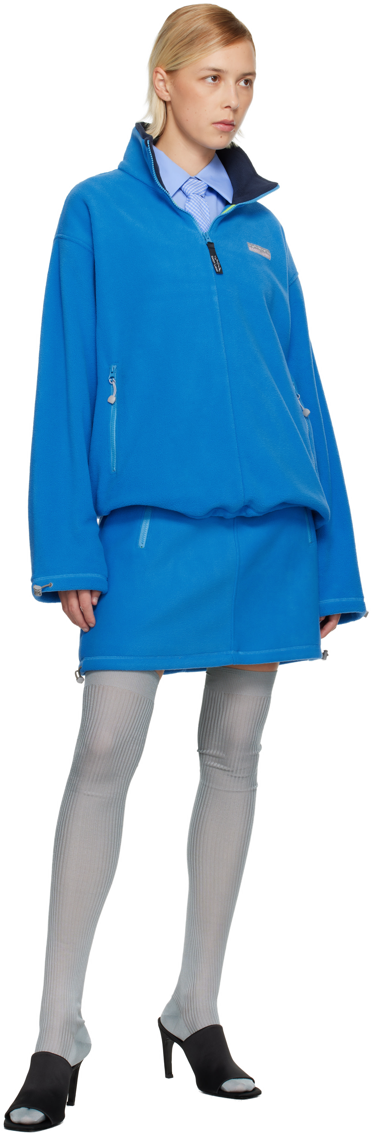 Sandy Liang - Minijupe Polar bleue