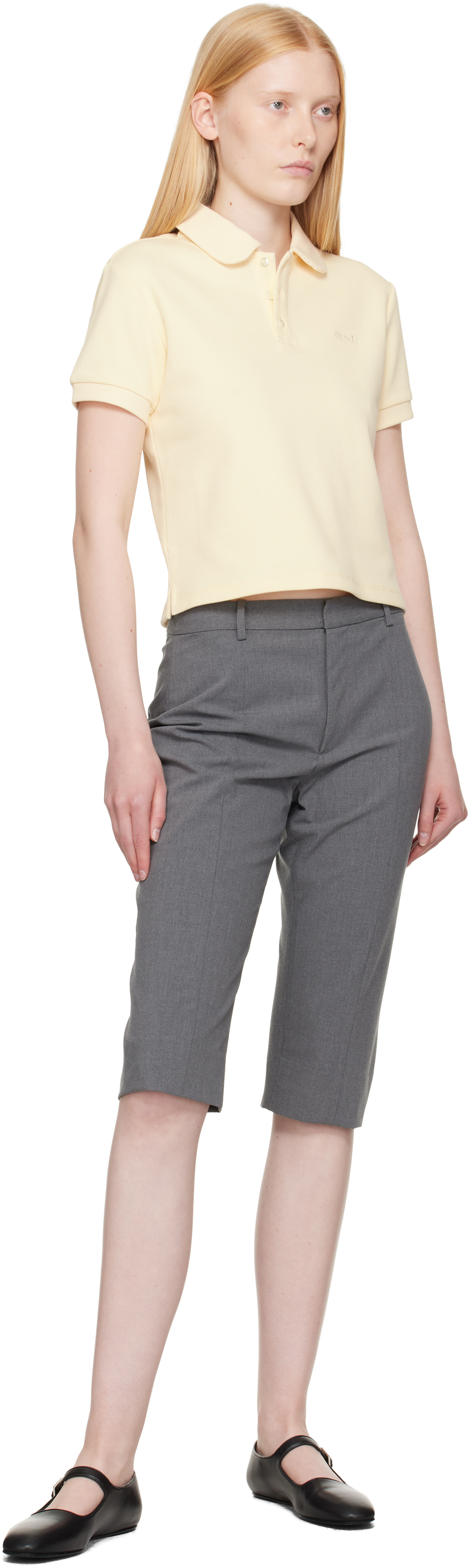 Sandy Liang: Yellow Louise Polo | SSENSE