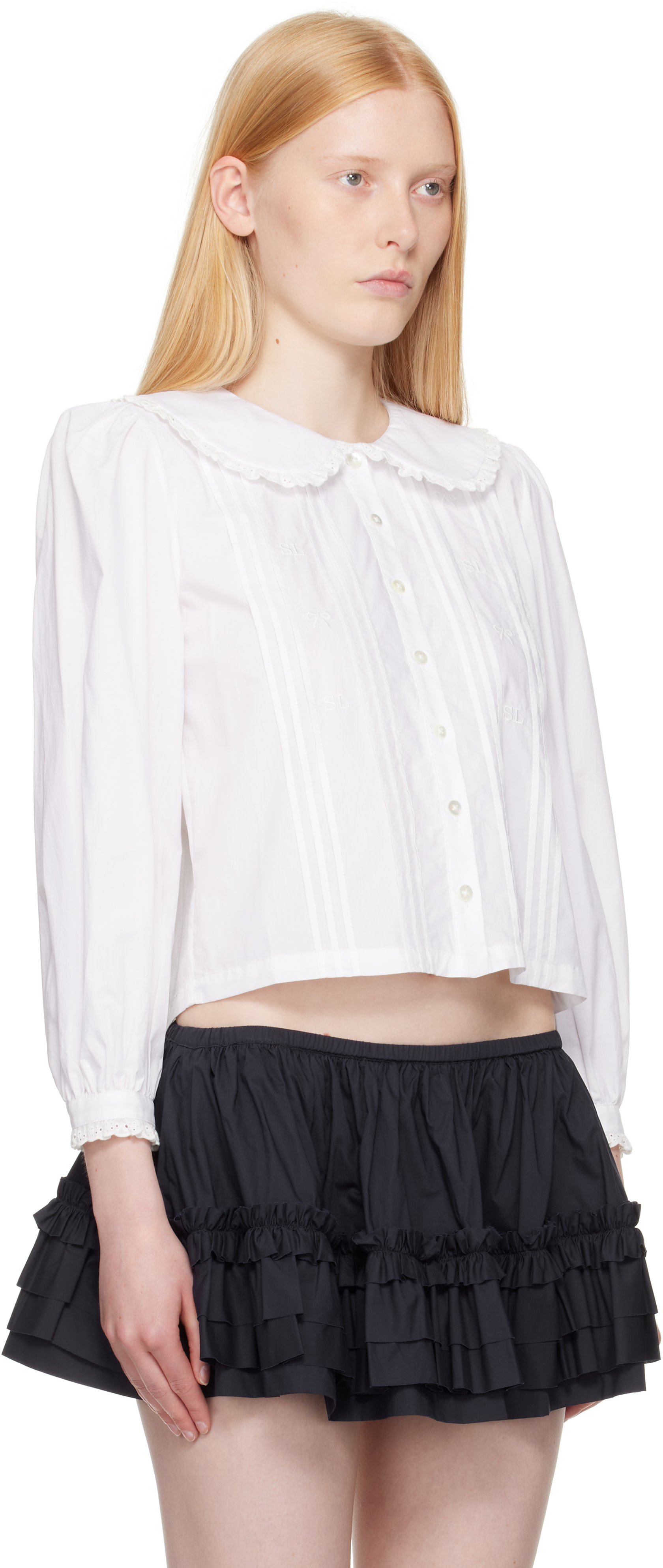 Sandy Liang - Chemise Crayon blanche