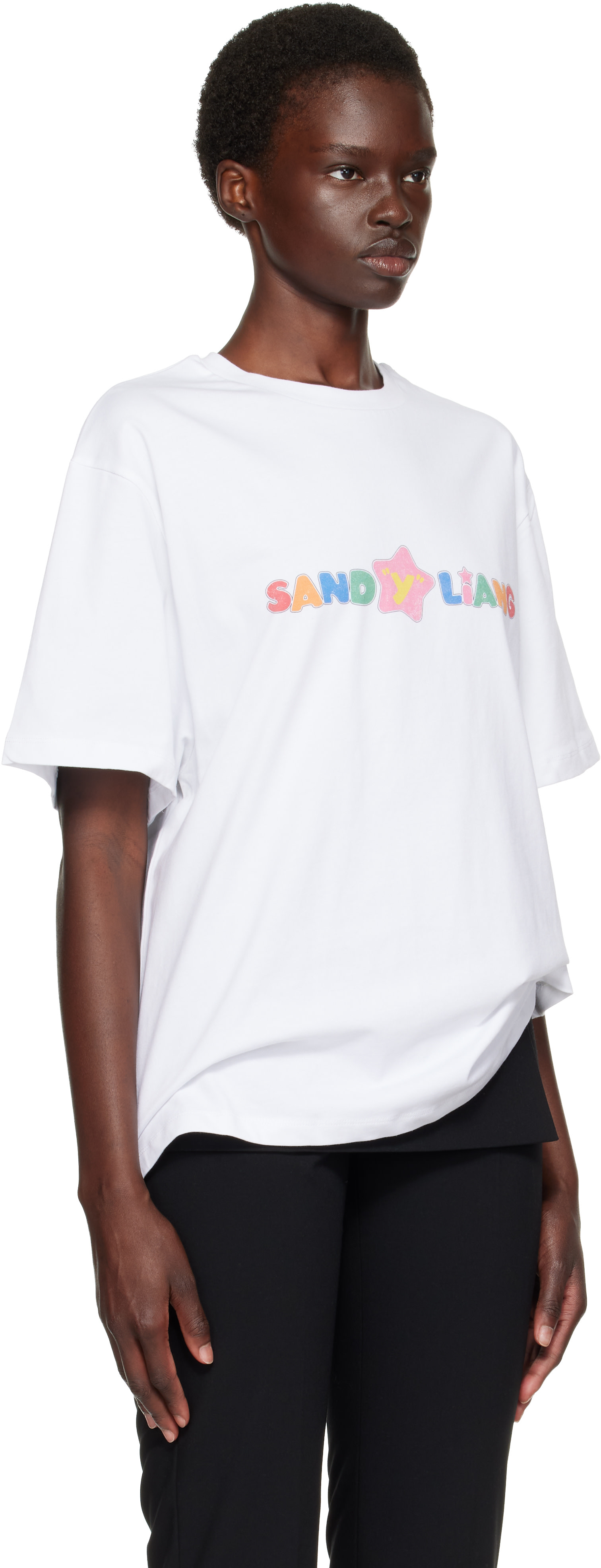 SANDY LIANG スカラップTシャツ ホワイト Sandy Liang: White Toy T-shirt | SSENSE