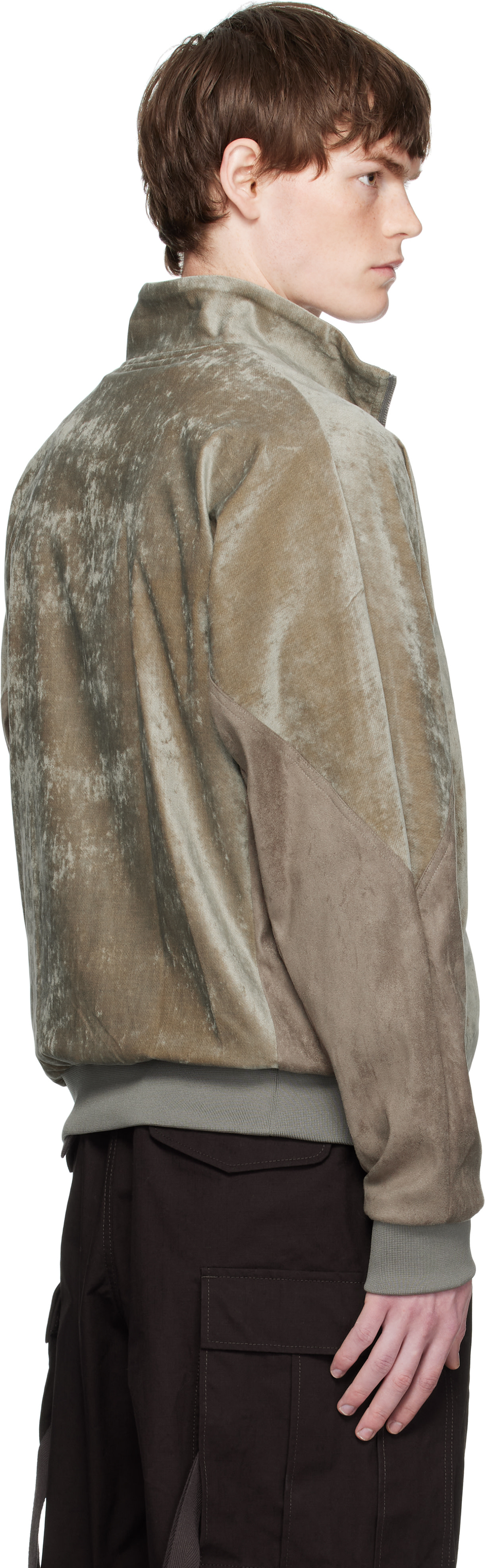 ジャケット・アウター Toga 25aw VELVET TRACK JACKET 46 Toga Virilis: Khaki Velvet Track Jacket | SSENSE