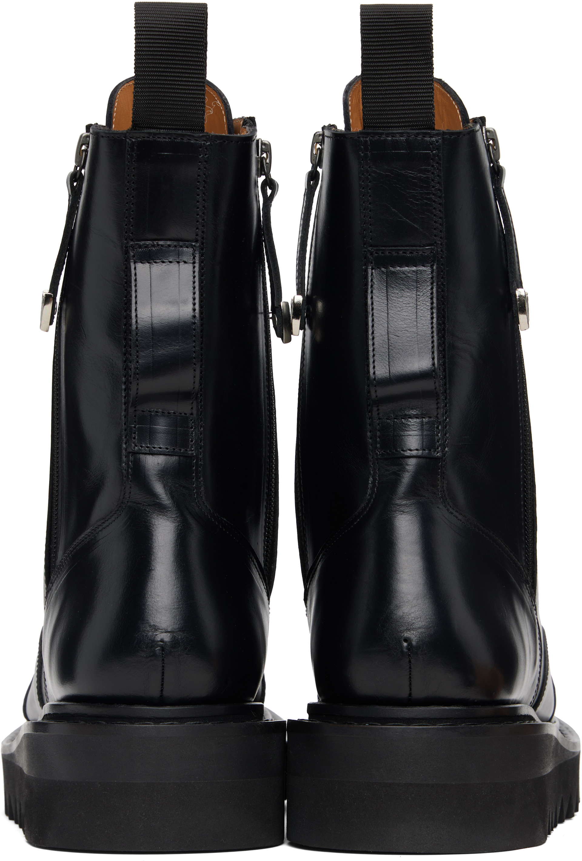 Toga Virilis: Black Leather Boots | SSENSE