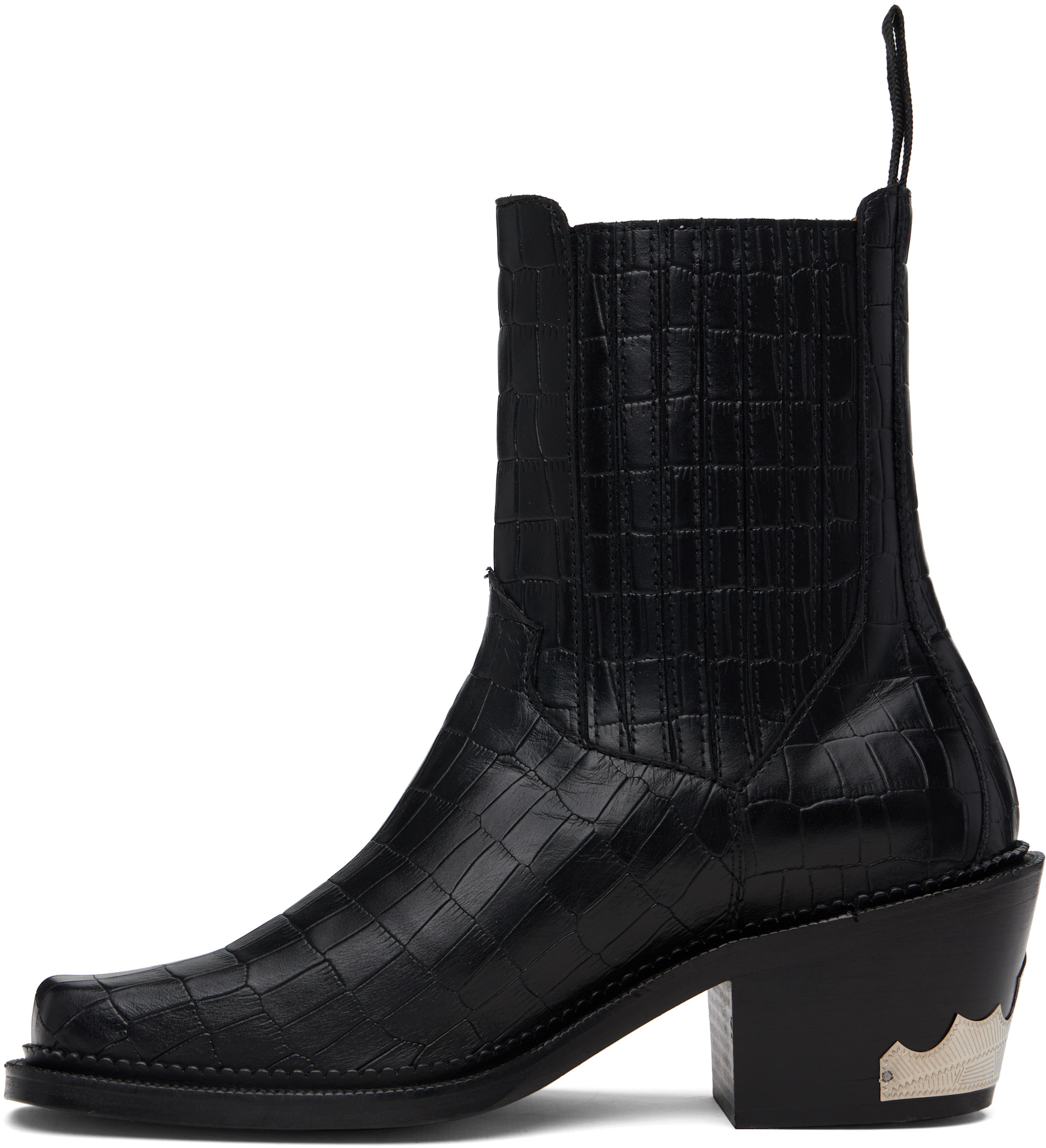 Toga Virilis: SSENSE限定 ブラック Croc AJ1255 ブーツ | SSENSE 日本