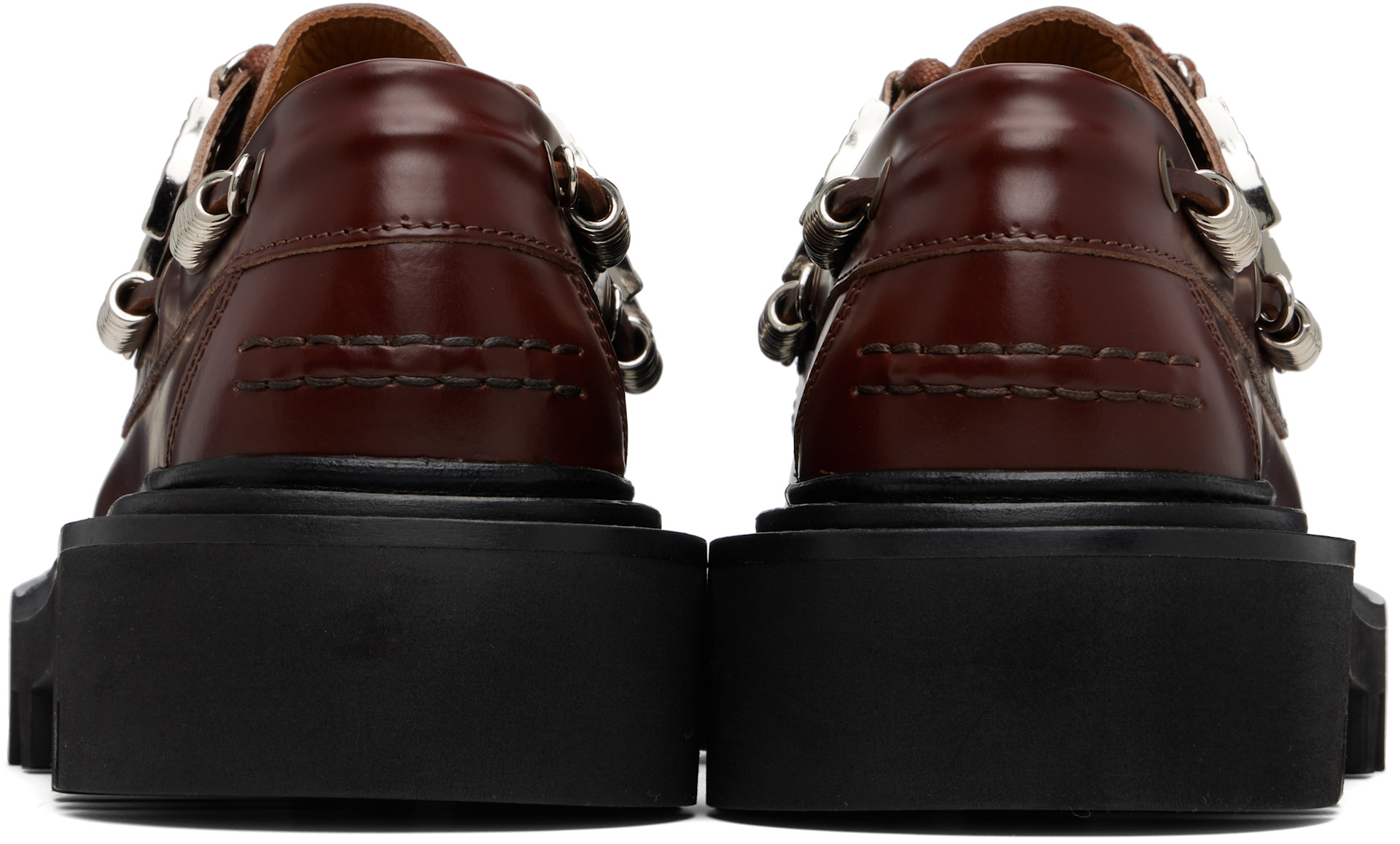 Toga Virilis: Brown Leather AJ1431 Derbys | SSENSE