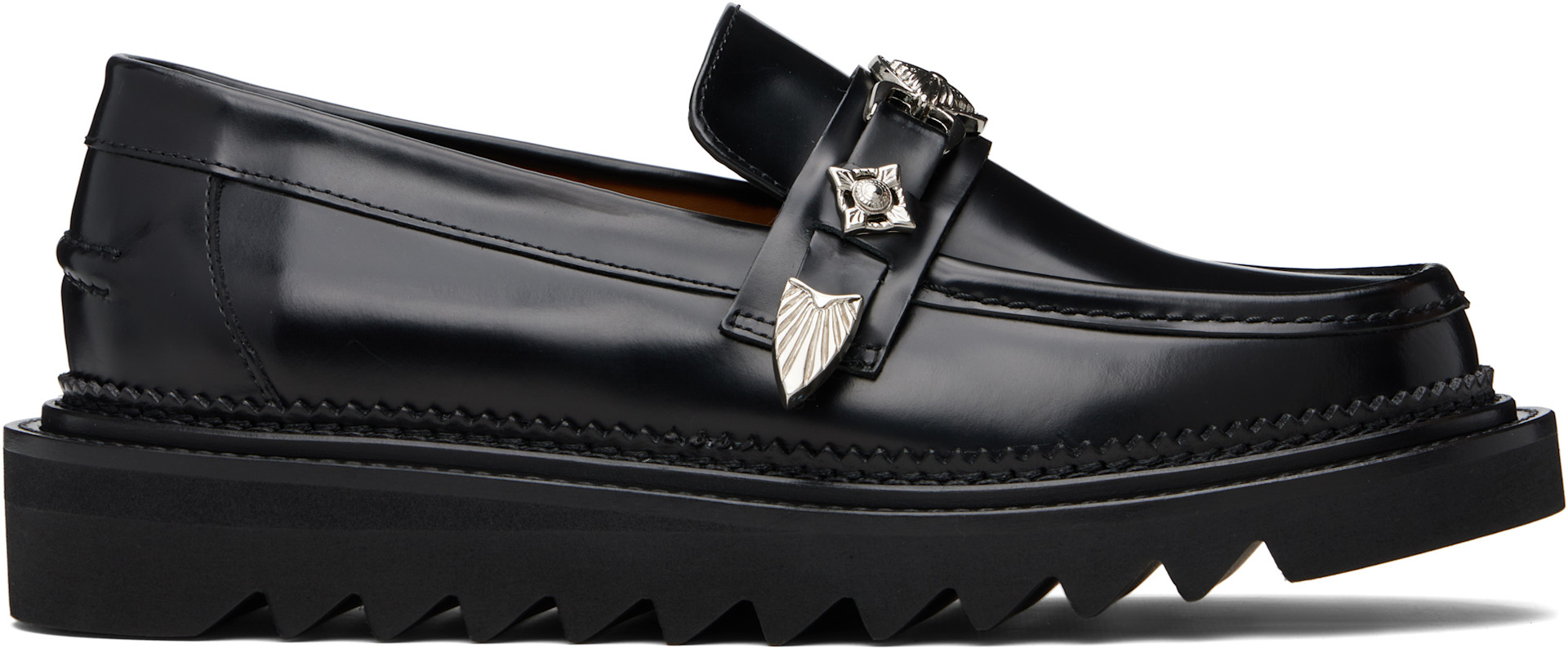 Toga Virilis: Black Polido Loafers | SSENSE Italy