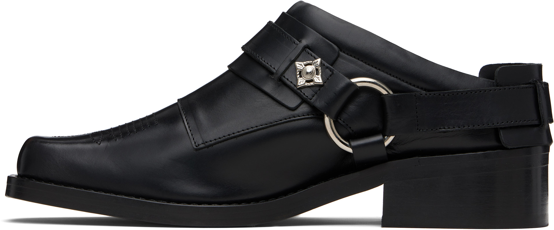 Toga Virilis: Black Western Mule Loafers | SSENSE
