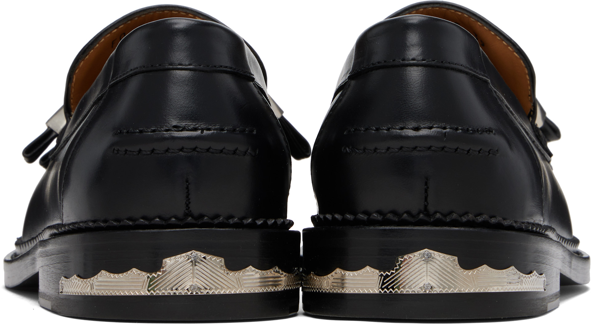 Toga Virilis: Black Hard Leather Loafers | SSENSE Toga Virilis: Black Hard Leather Loafers | SSENSE