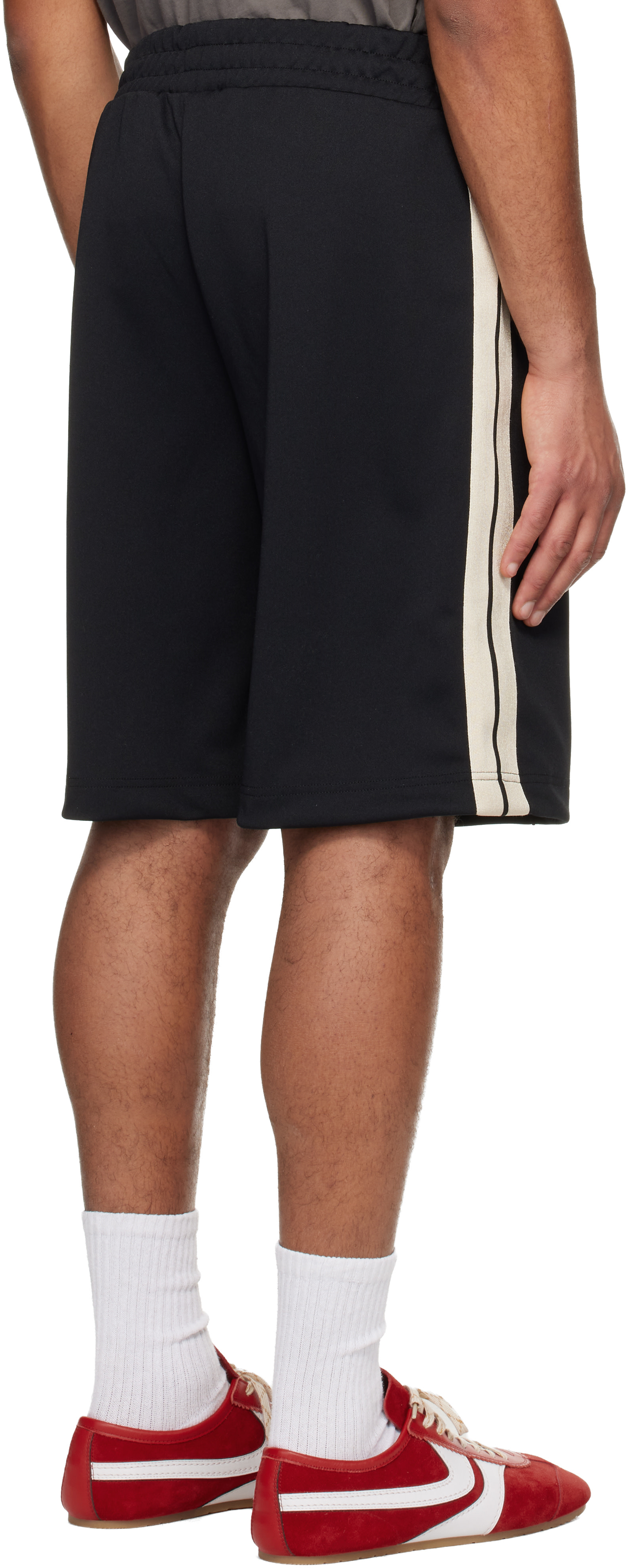 Palm Angels: Black Classic Logo Track Shorts | SSENSE