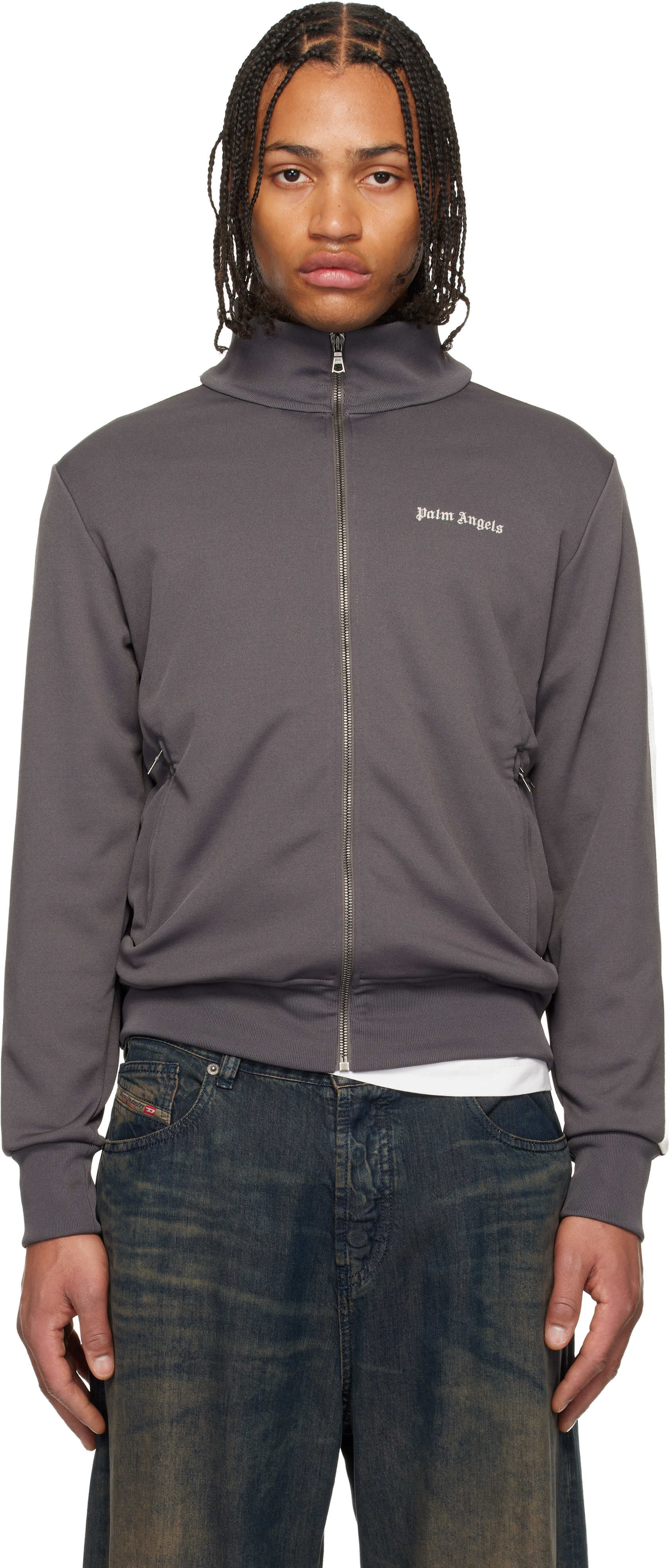 Palm Angels Track Jacket With Jeans Palm Angels Night Sky Classic