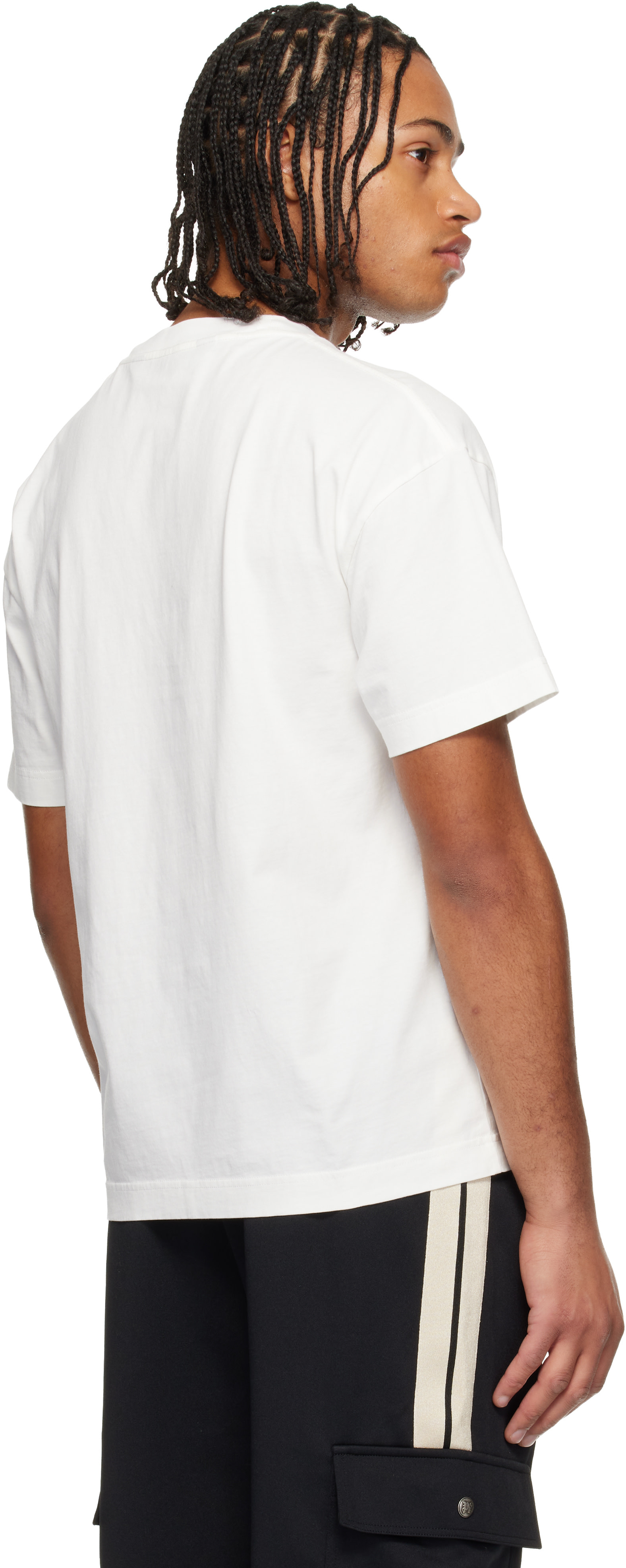 25SS【新品】Palm Angels カーブ ロゴオーバーサイズ Tシャツ 白 