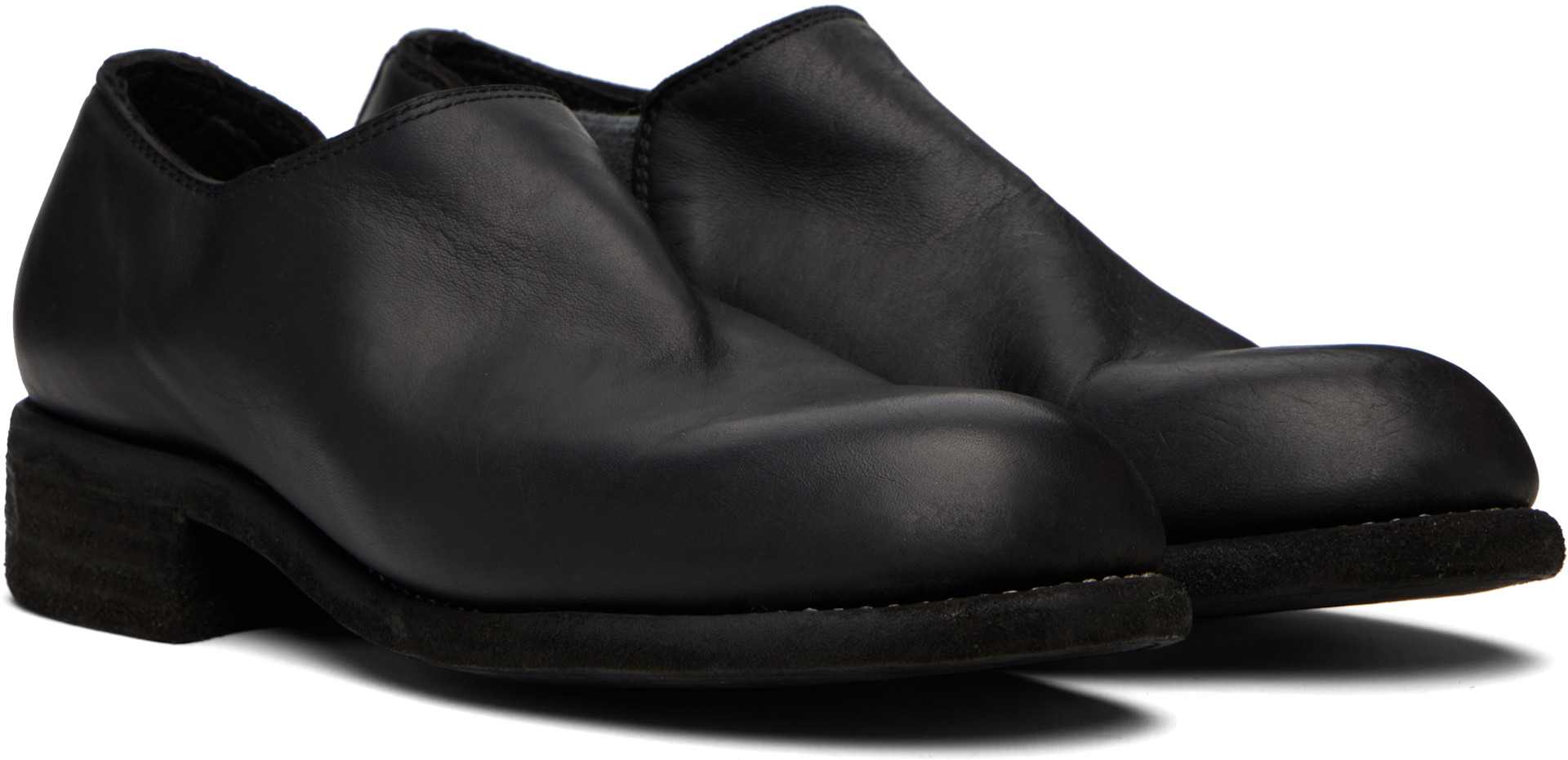ジョージ　Guidi 990E スリッポン Guidi: Black 990E Loafers | SSENSE