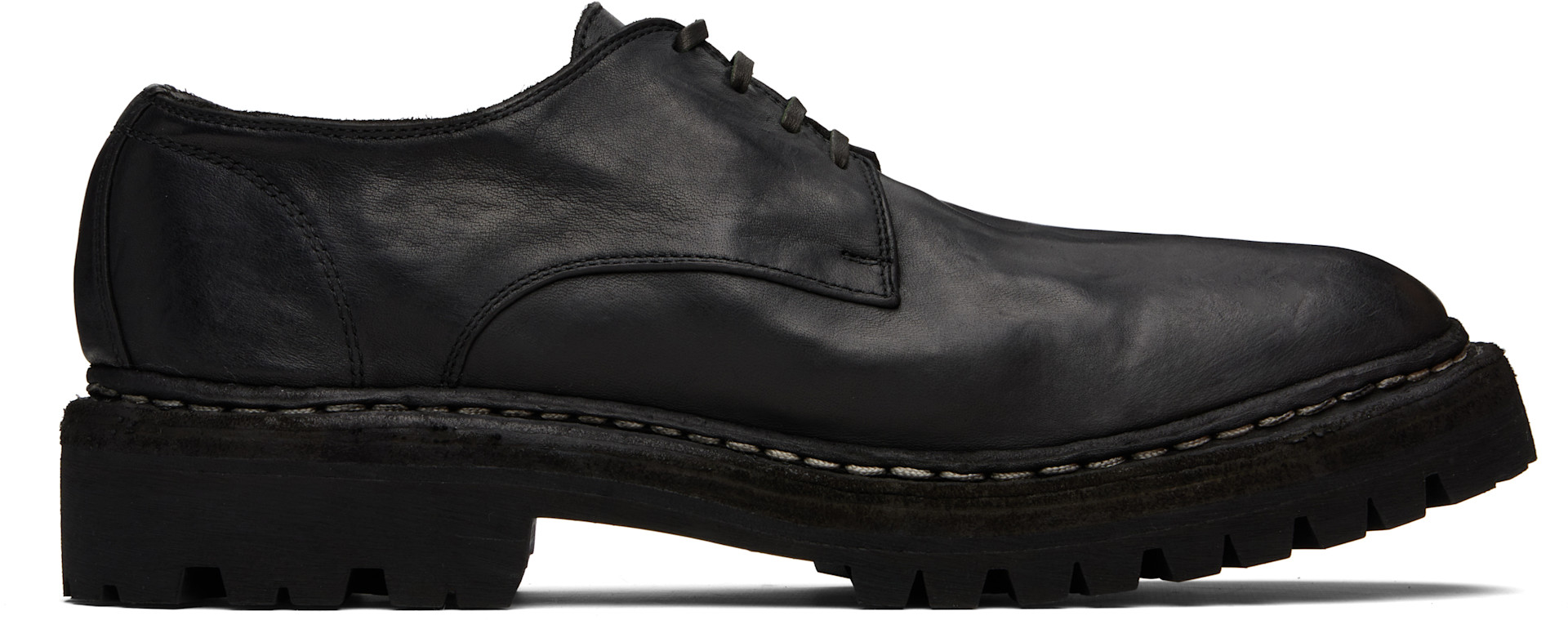 Guidi - 블랙 792V_N 더비 슈즈