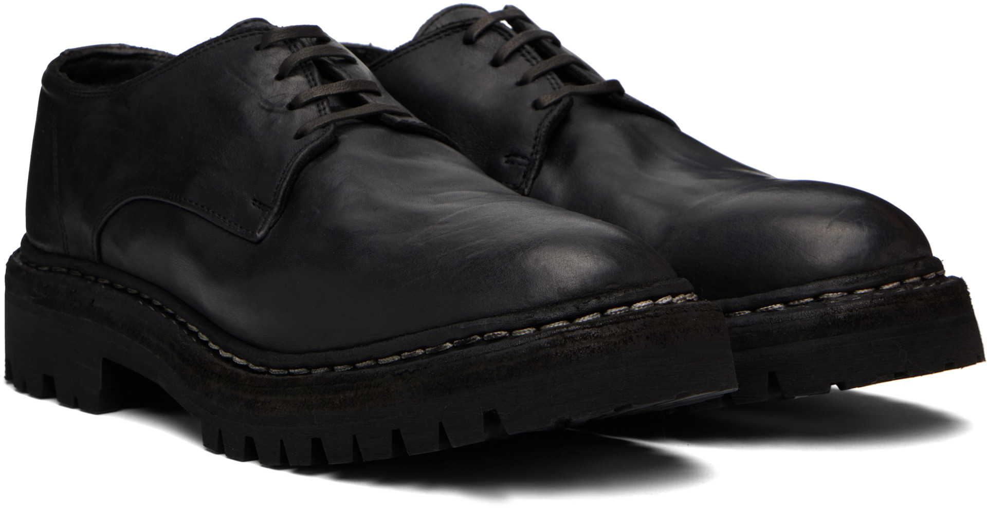 Guidi - 블랙 792V_N 더비 슈즈