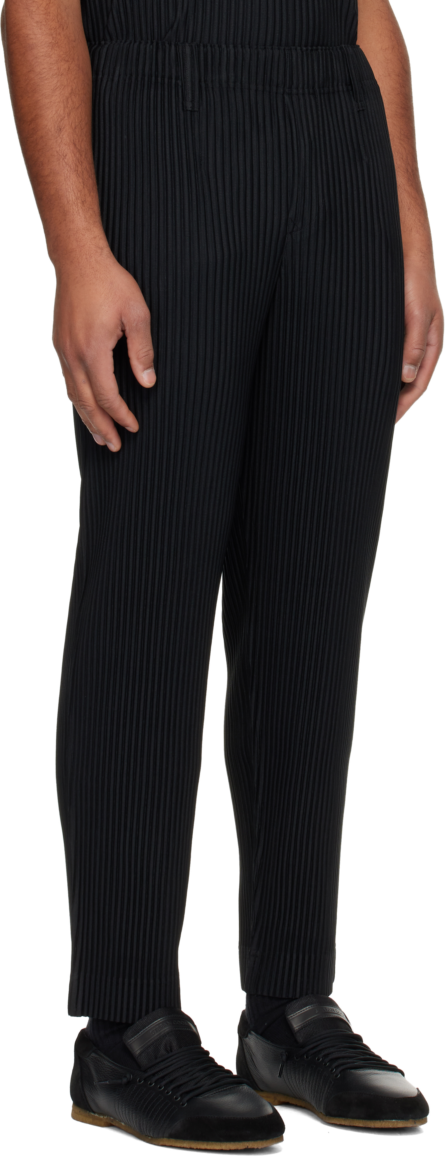 HOMME PLISSÉ ISSEY MIYAKE: Black Basics Trousers | SSENSE Canada