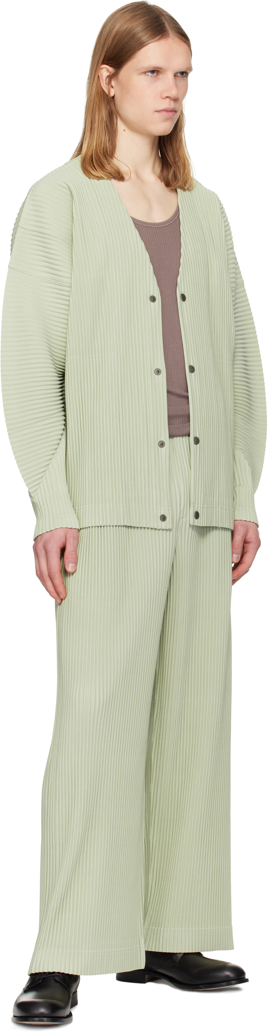 HOMME PLISSÉ ISSEY MIYAKE: Green Monthly Colors October Trousers