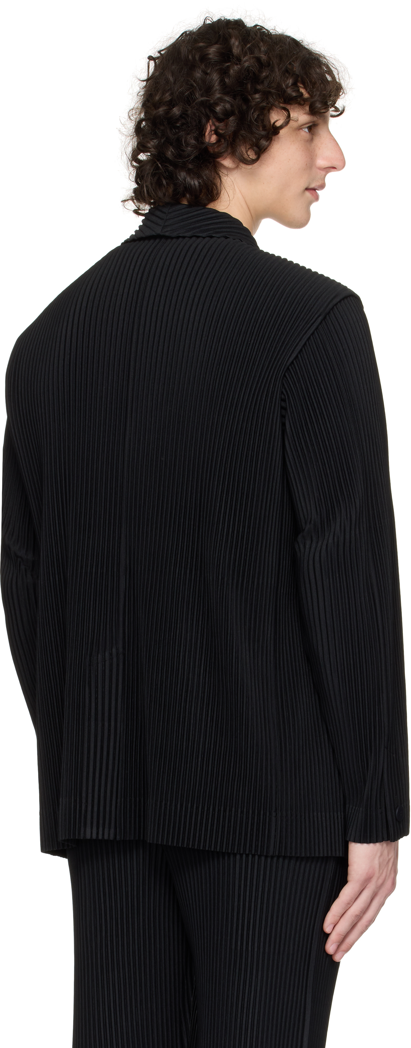 HOMME PLISSÉ ISSEY MIYAKE: Black Tailored Pleats 2 Blazer | SSENSE