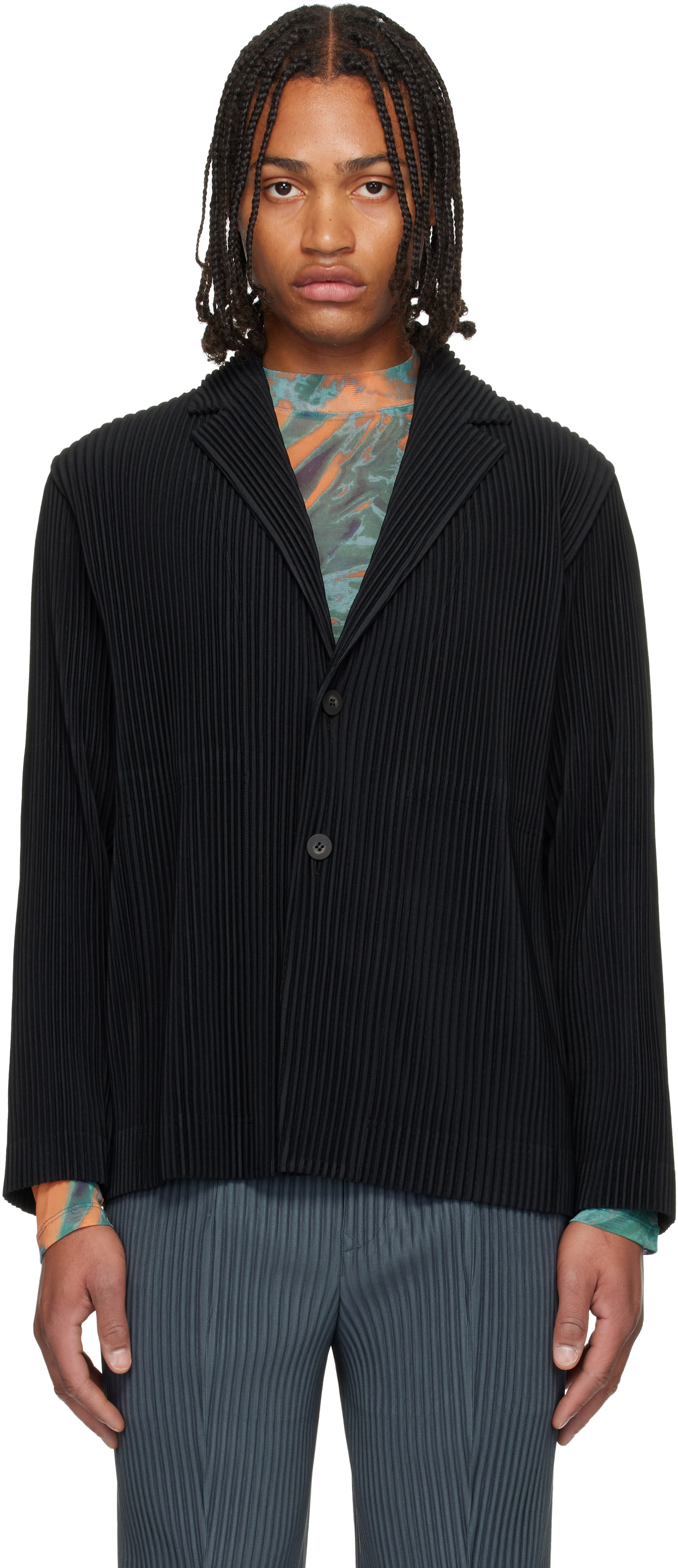 HOMME PLISSÉ ISSEY MIYAKE: Black Basics Blazer | SSENSE Australia