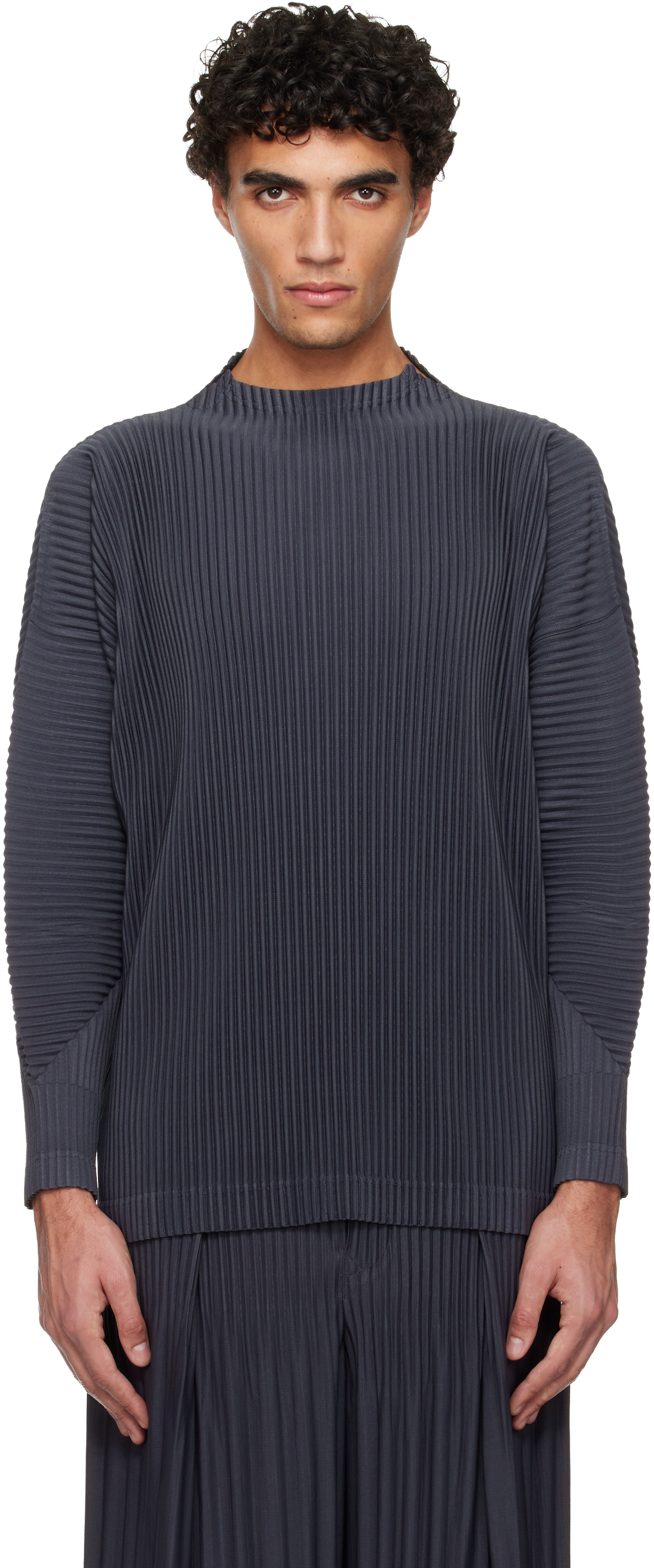 HOMME PLISSÉ ISSEY MIYAKE: Navy Monthly Colors December Top