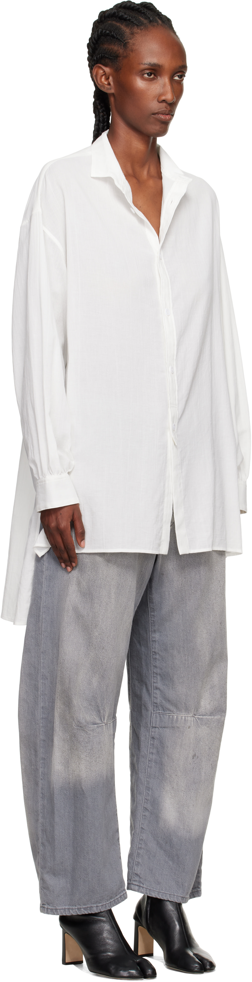 Y's - Chemise ample blanche à col