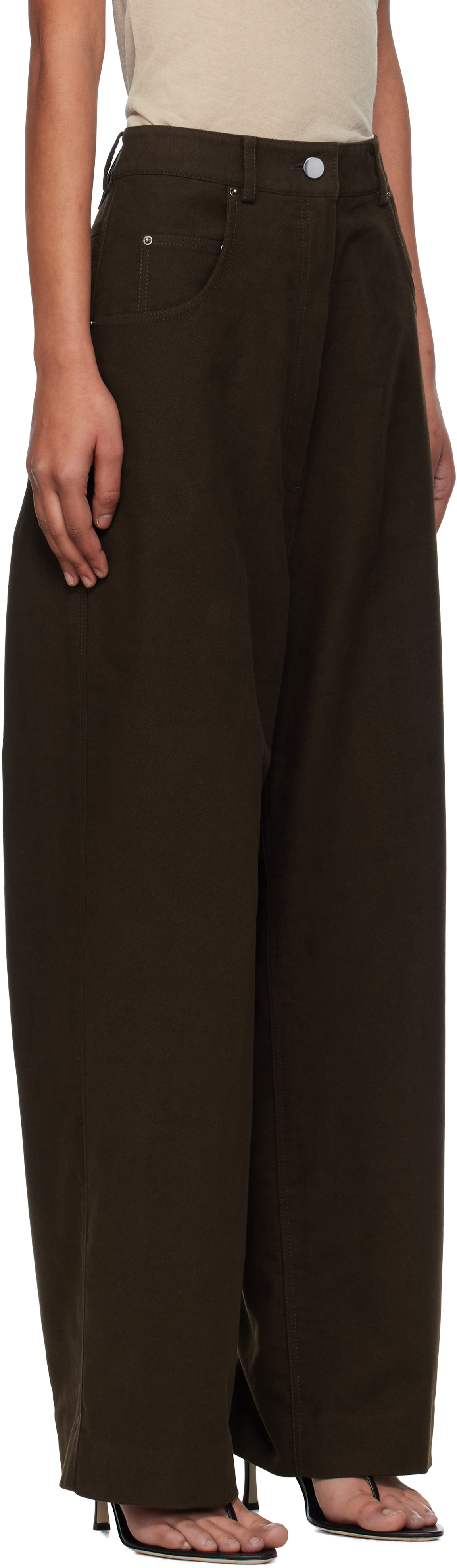GIA STUDIOS - Pantalon Grace brun