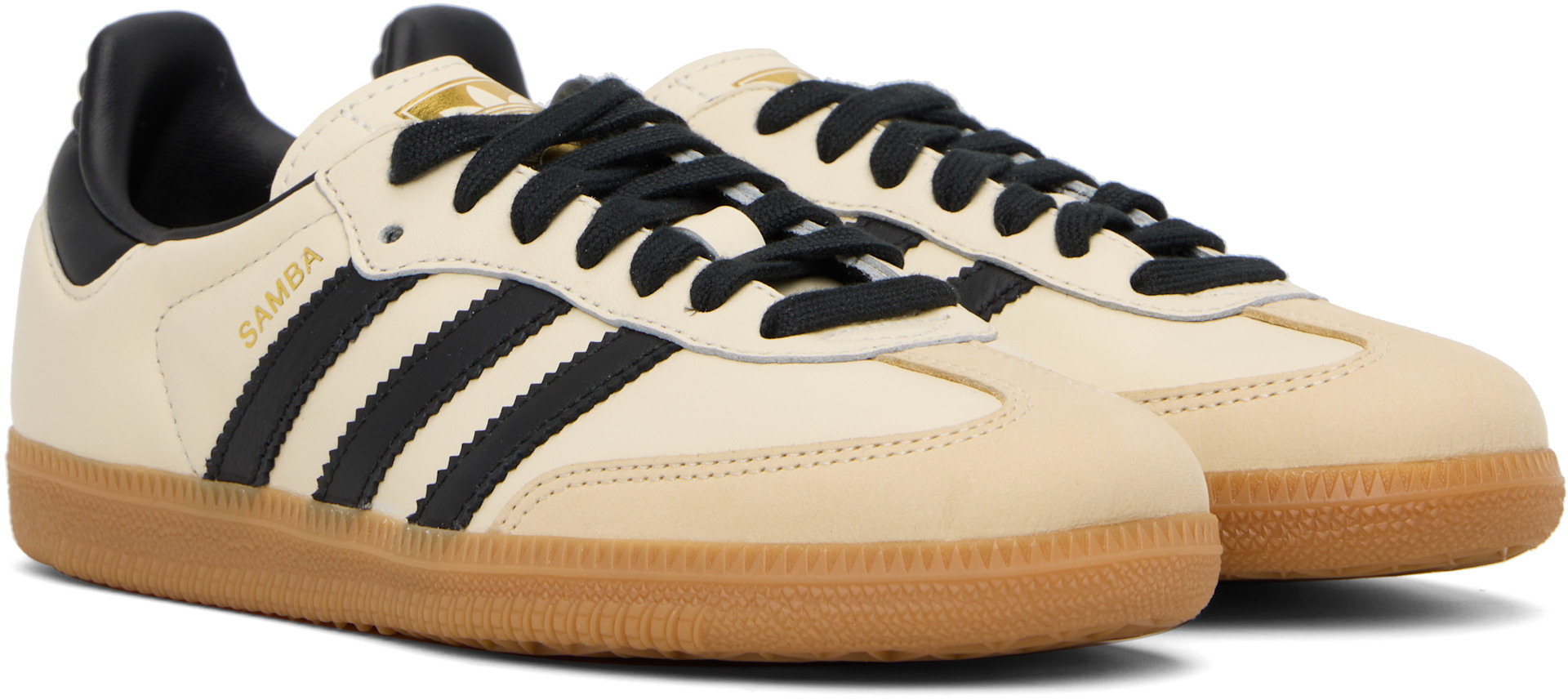 adidas Originals: Off-White & Black Samba OG Sneakers | SSENSE Hong Kong  SAR China