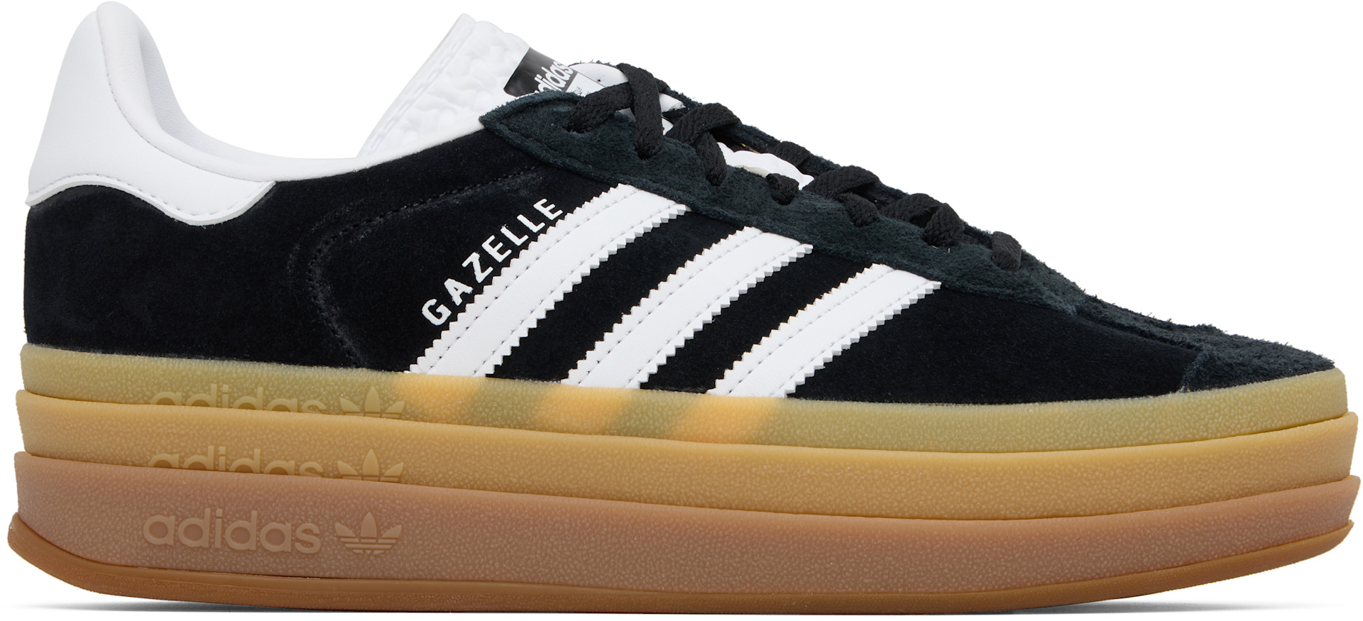 adidas gazelle silver green womens adidas Big Kids Originals Gazelle Casual Shoes in Black/White/Gold Metallic main image 1