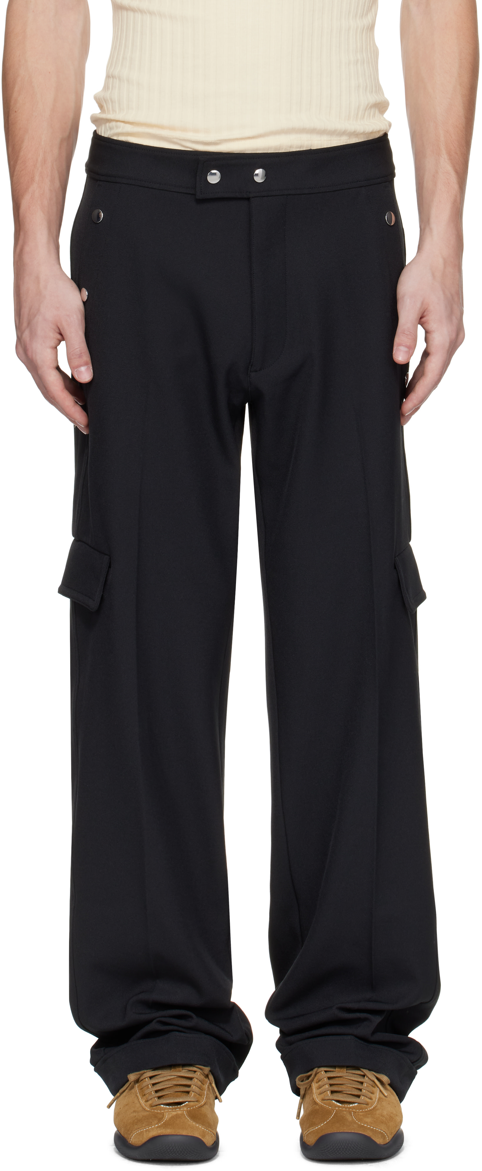 Wales Bonner: Black adidas Originals Edition Sailor Trousers