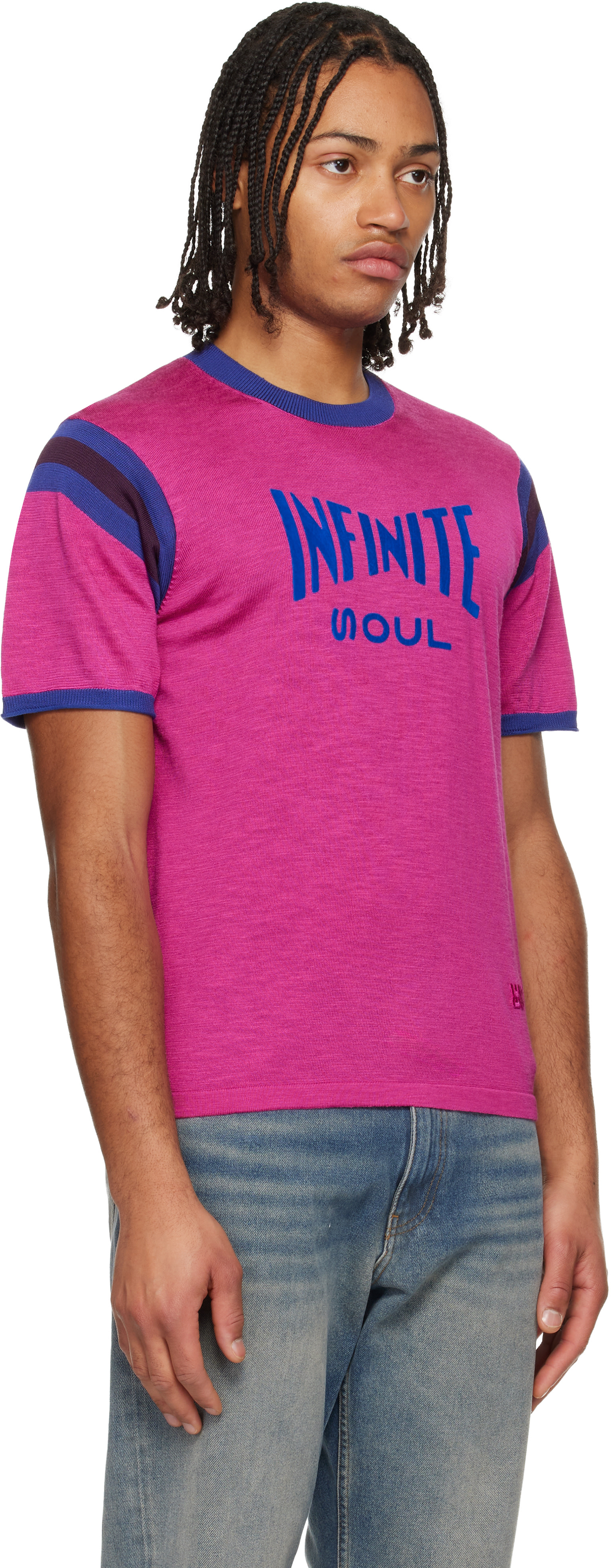Wales Bonner: Pink Soul T-shirt | SSENSE Netherlands