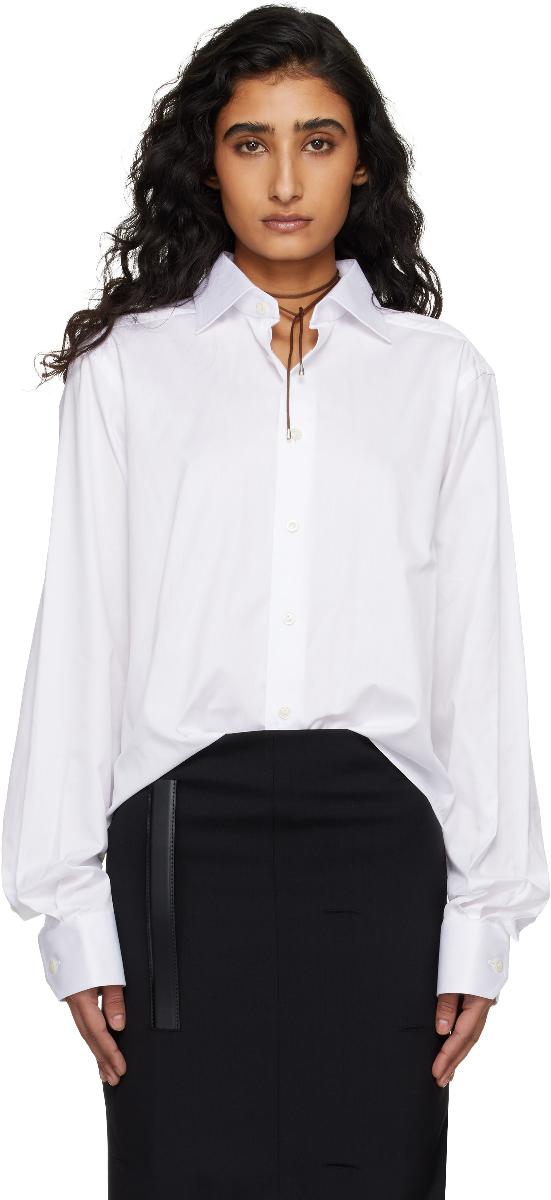 HODAKOVA - Chemise blanche à assemblage inversé